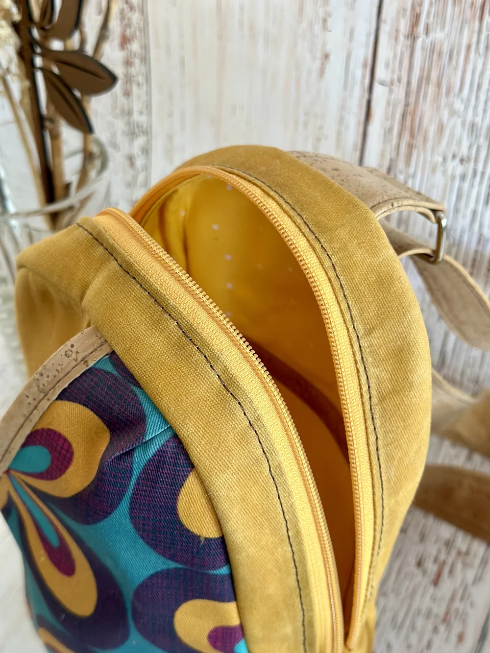 Rosie Sling Purse Anthropomorphic Orange Black Yellow Adjustable Strap Kitschy Rosie Sling PDF Pattern – Knotted Threads Co., LLC main image 4