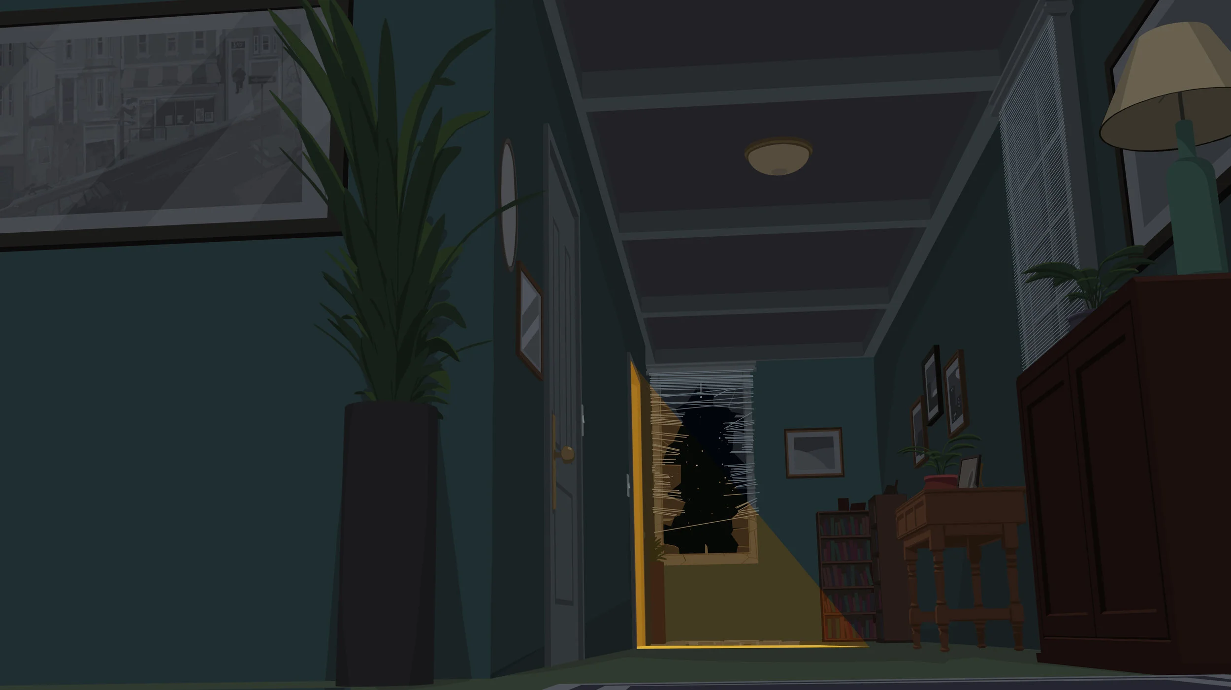 MSM.207.BG.A038_Int_Gwens_house_hallway_Near_Bedroom_View_01_Damaged_Night.jpg