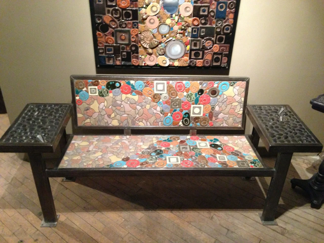 Mother Baby Center bench in studio
