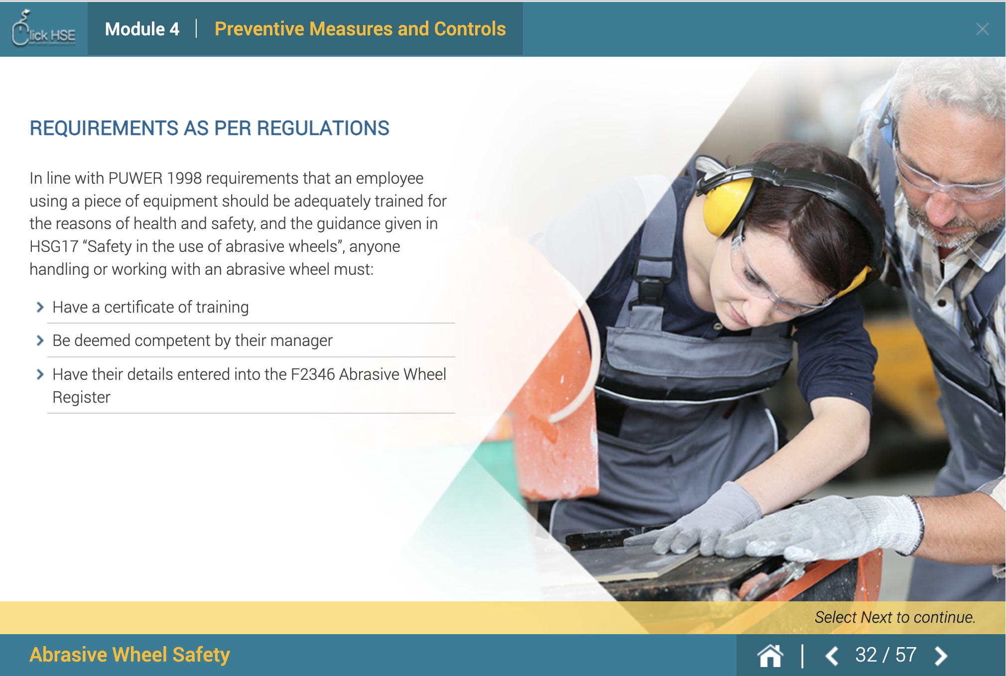 Abrasive Wheels Training — AT&F Solutions