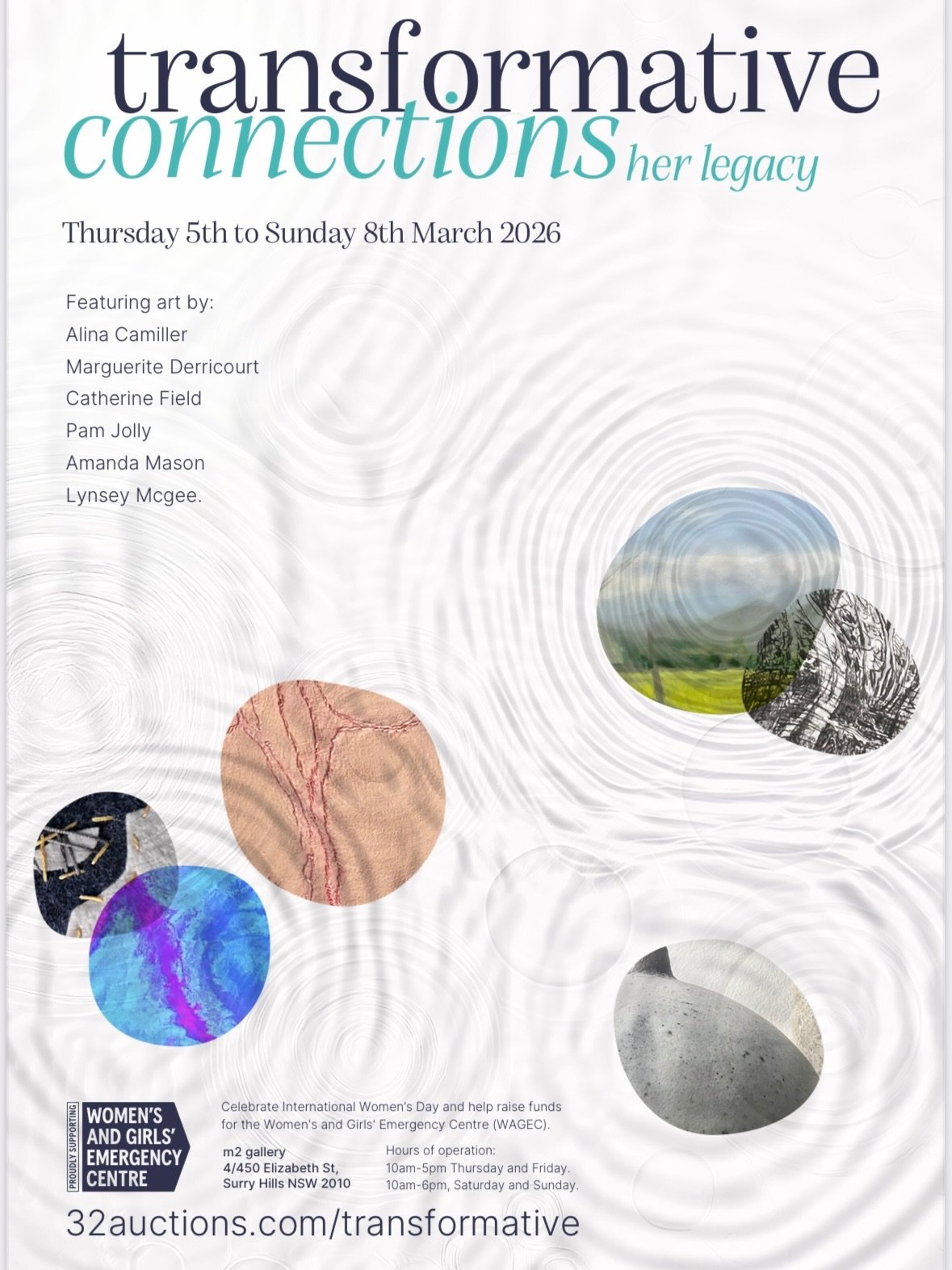 I&rsquo;m delighted to be part of a group exhibition celebrating International Women&rsquo;s Day.

Transformative connections - Her legacy is an art show that celebrates women and the love and care they shape into their orbit. Her efforts endure to b