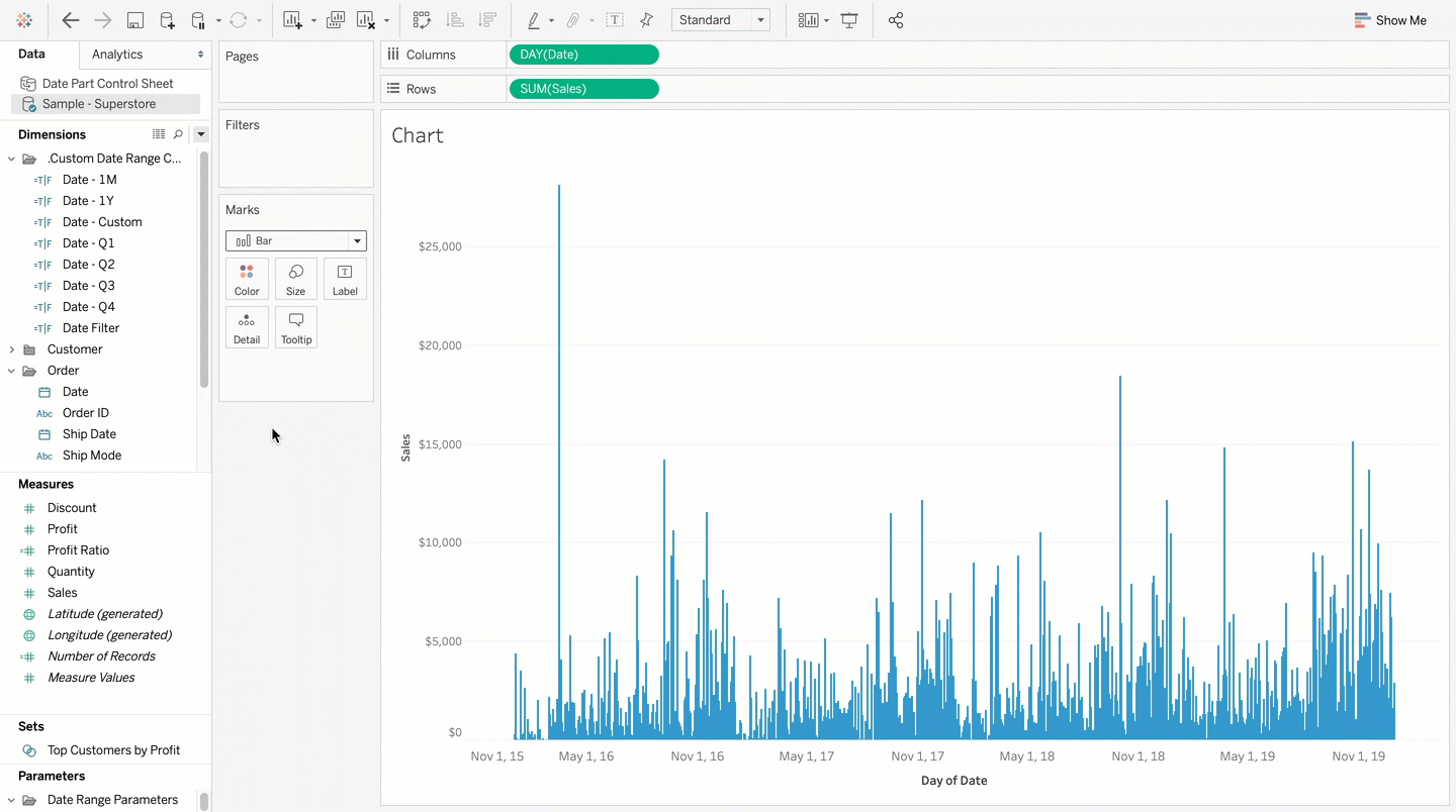 How To Create Custom Date Filters With Parameter Actions Viz Simply