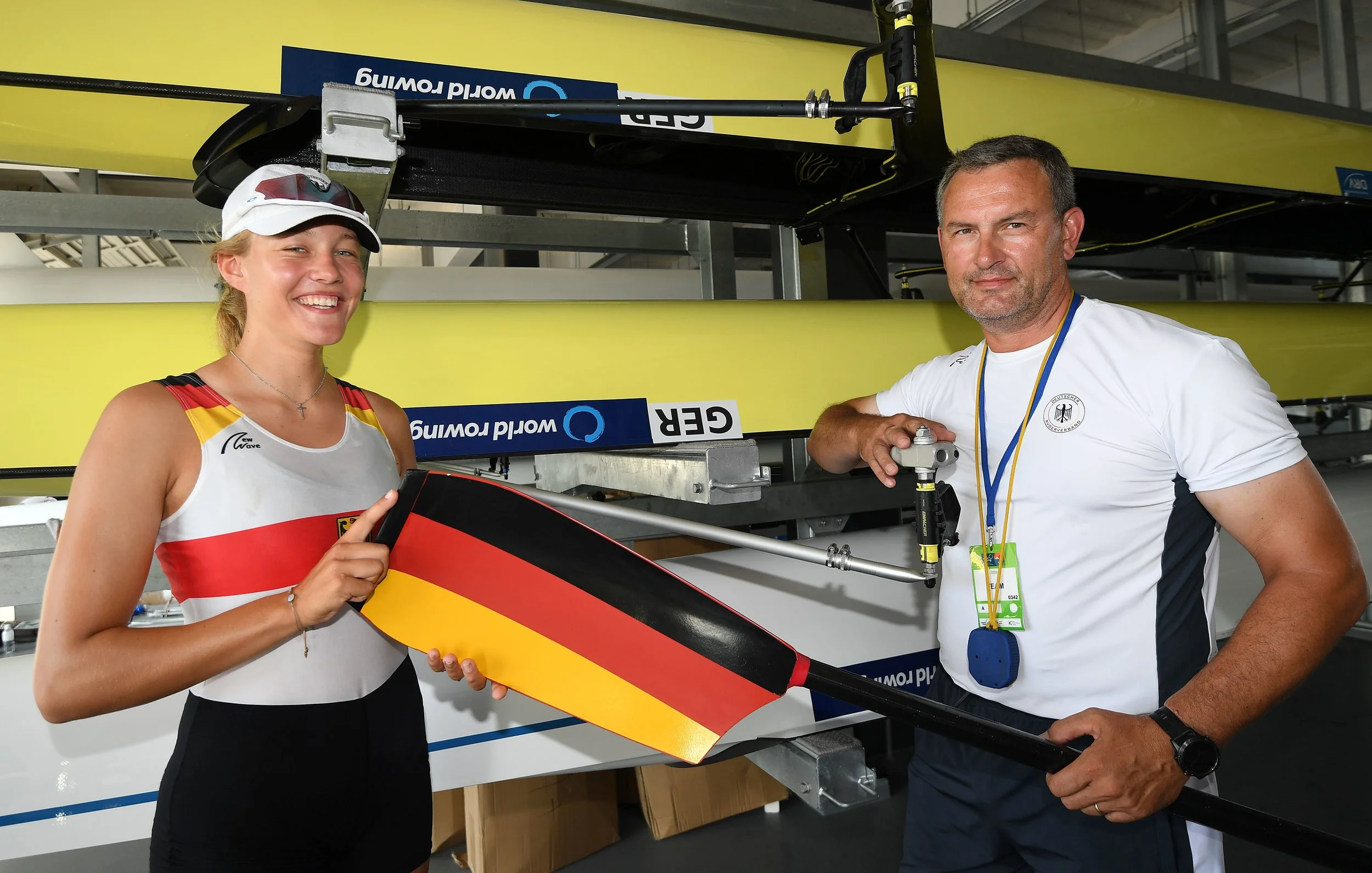 Lene Mührs - Ralf Wenzel (Cheflandestrainer NW RV/Bootstrainer Achter)