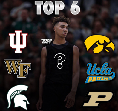 Trayce Jackson-Davis lists Indiana, Wake Forest, Michigan State, Iowa, UCLA, and Purdue in his TOP 6.