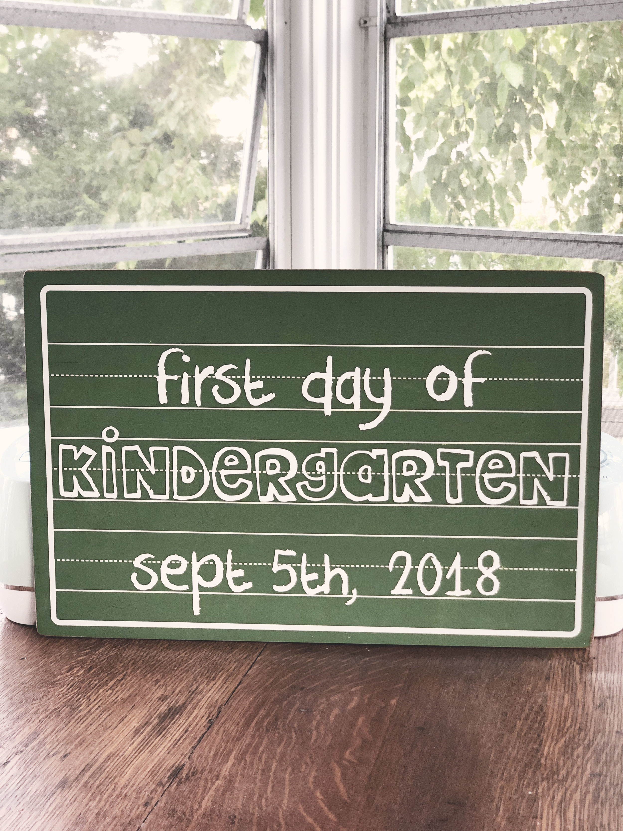 completed kindergarten sign