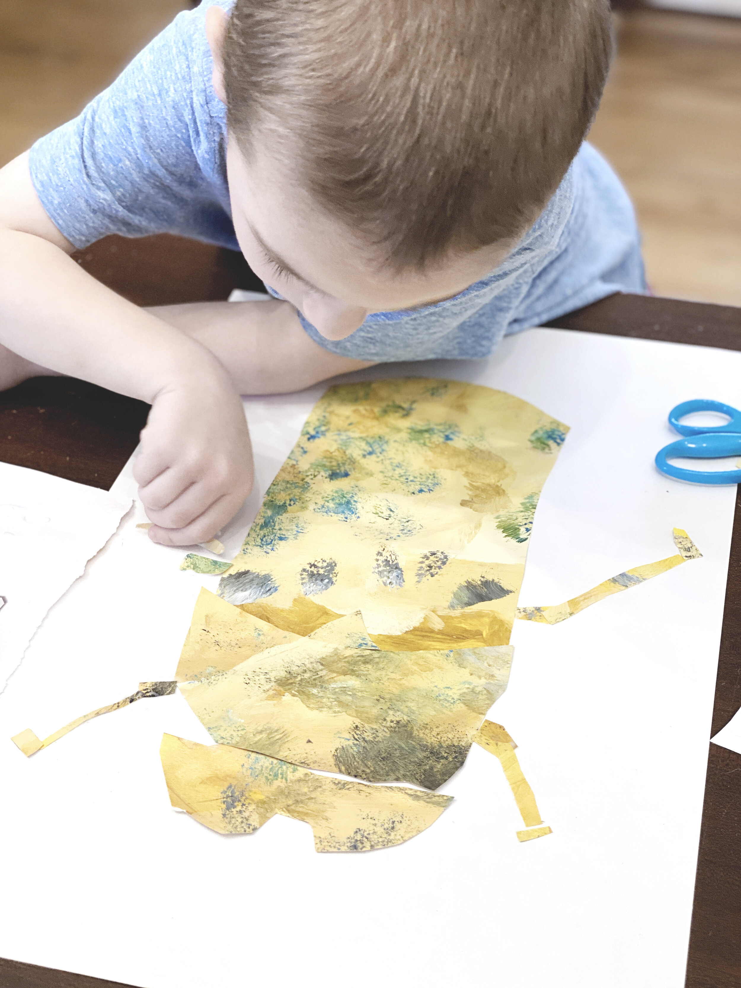 March 22nd - Jack making an Eric Carle inspired beetle.JPG