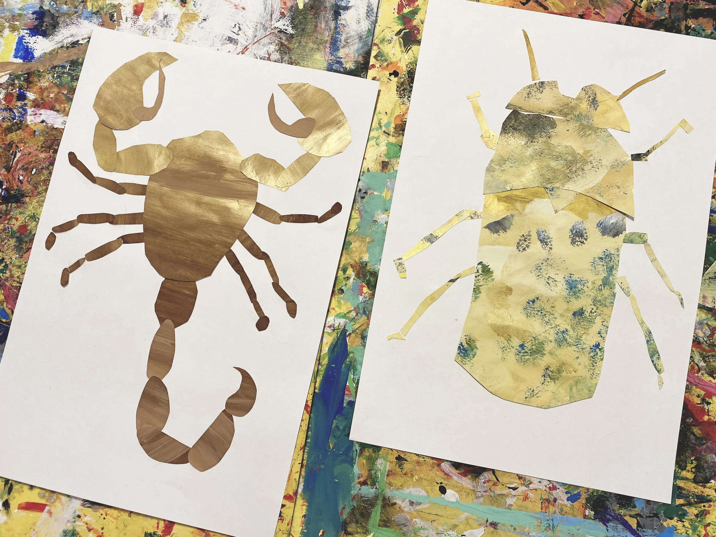 March 24th - Fisher and Jack's Eric Carle inspired insects.JPG