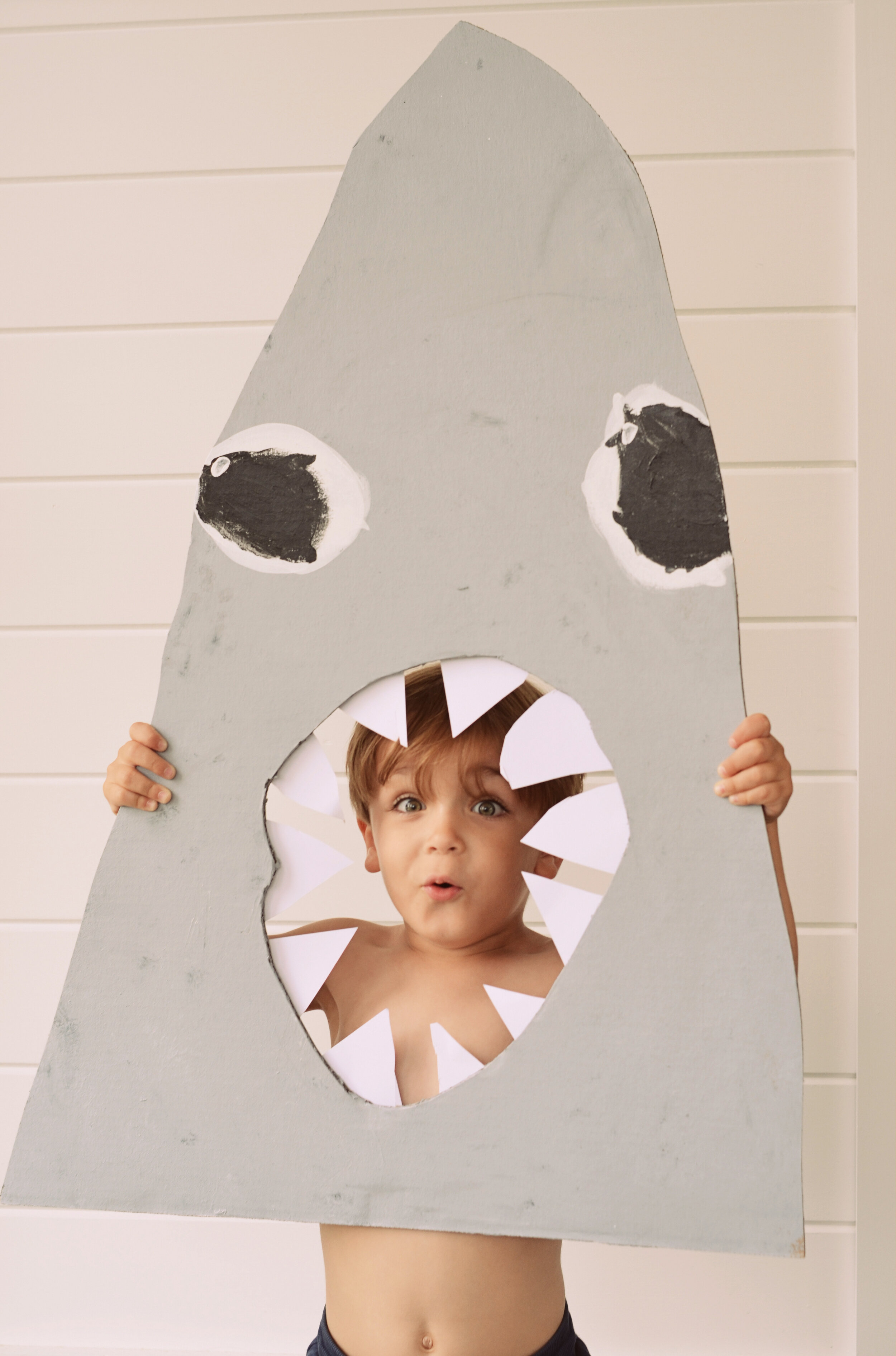 July 28th - Fisher in the shark photo booth.JPG