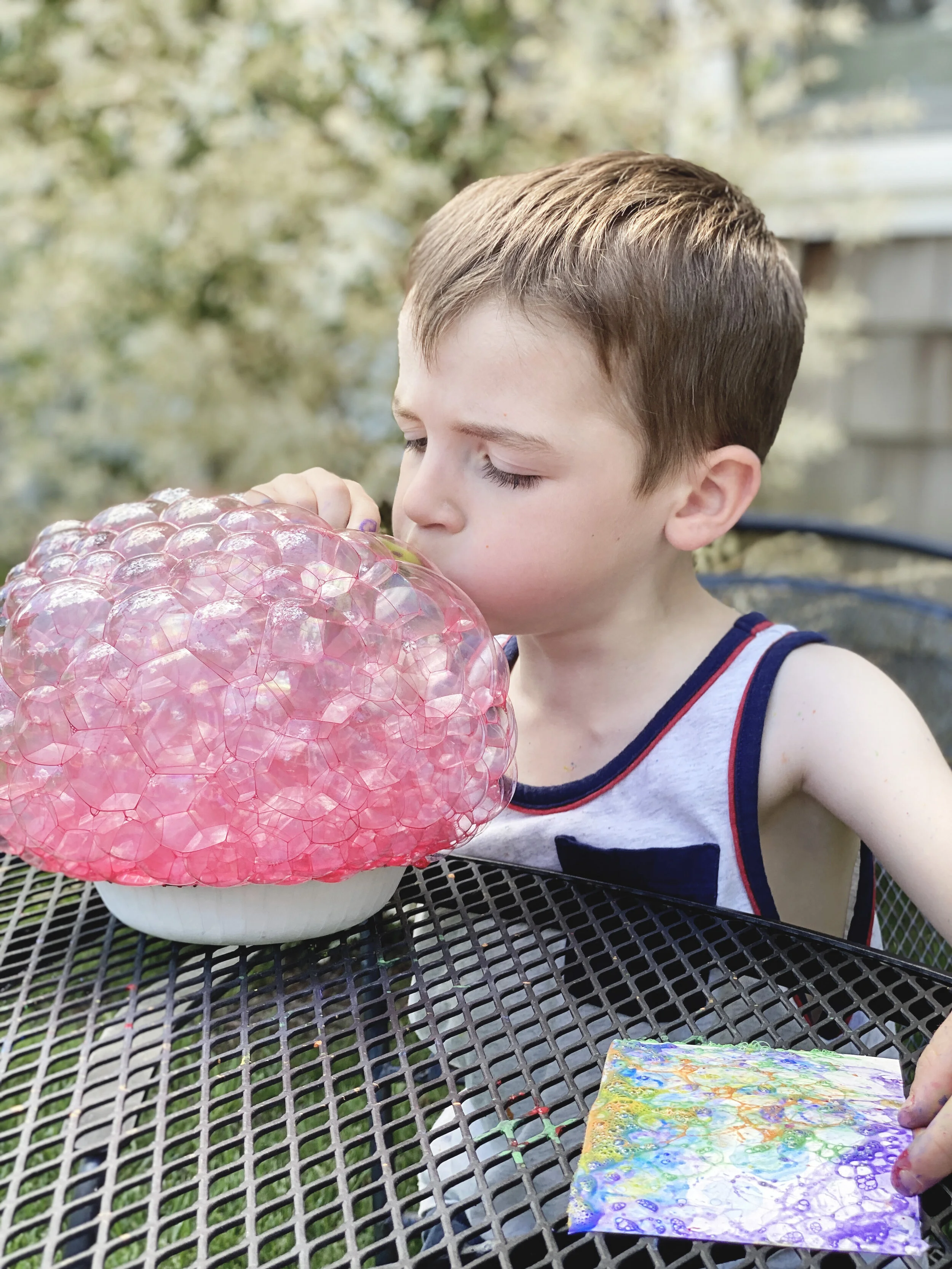 June 7th - Jack bubble printing.JPG