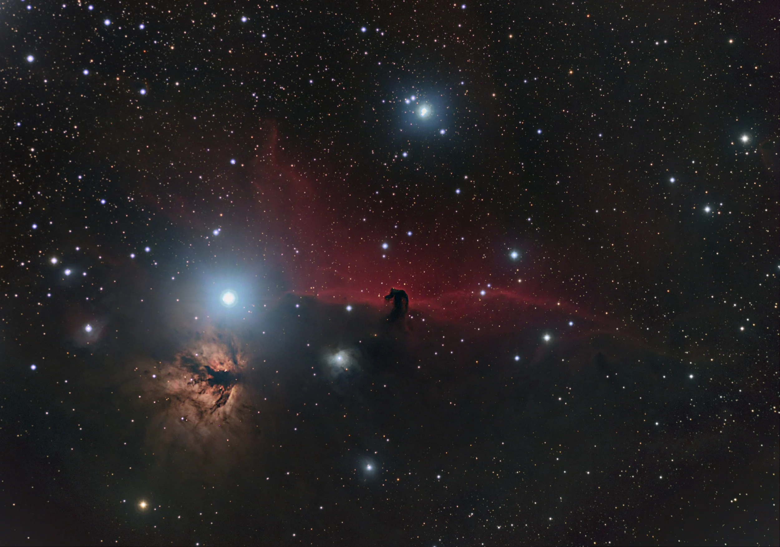Horsehead and Flame Nebula