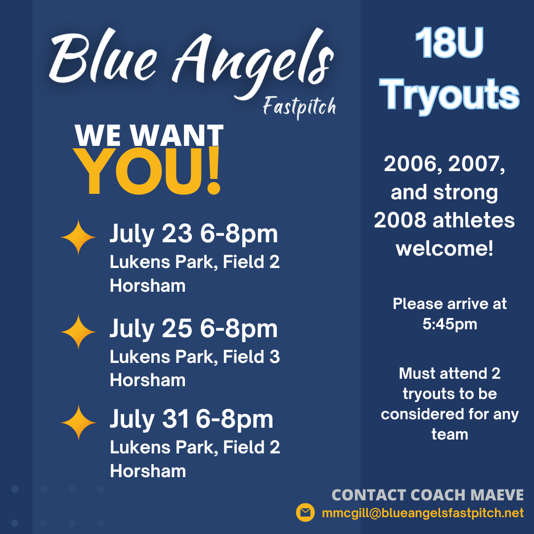 2425 Tryouts — Blue Angels Fastpitch