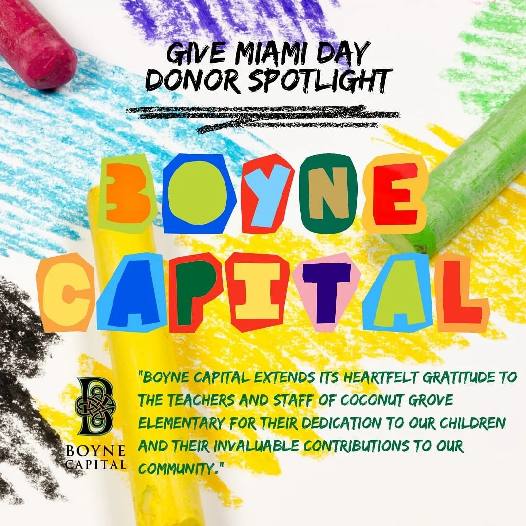 ✨ A huge THANK YOU to Boyne Capital for being one of our biggest supporters on Give Miami Day! 🌟 
Your continued generosity helps us make a meaningful impact year after year. 

Together, we&rsquo;re creating brighter futures! 💙 #givemiamiday2024 #C