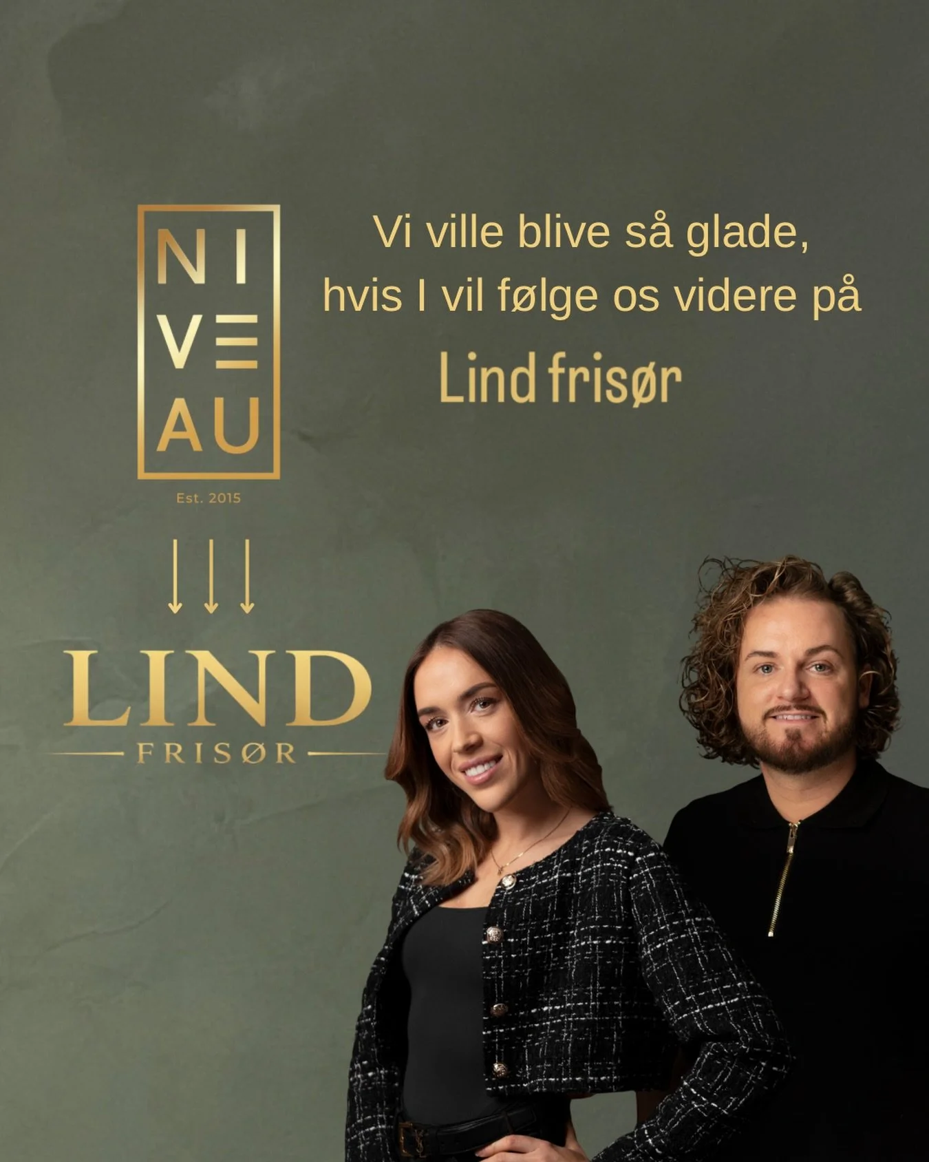@lindfrisor 
Vi ville blive s&aring; glade, hvis I vil f&oslash;lge os videre 🤍

Dan &amp; Maria er nu blevet en del af Lind Fris&oslash;r &ndash;
samme sted, samme faglighed og samme ro.

Hvis du har lyst, s&aring; f&oslash;lg os videre p&aring; @l