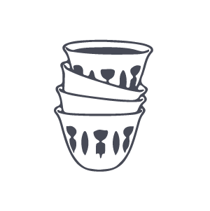 Stack of three ice cream cones with drippy ice cream