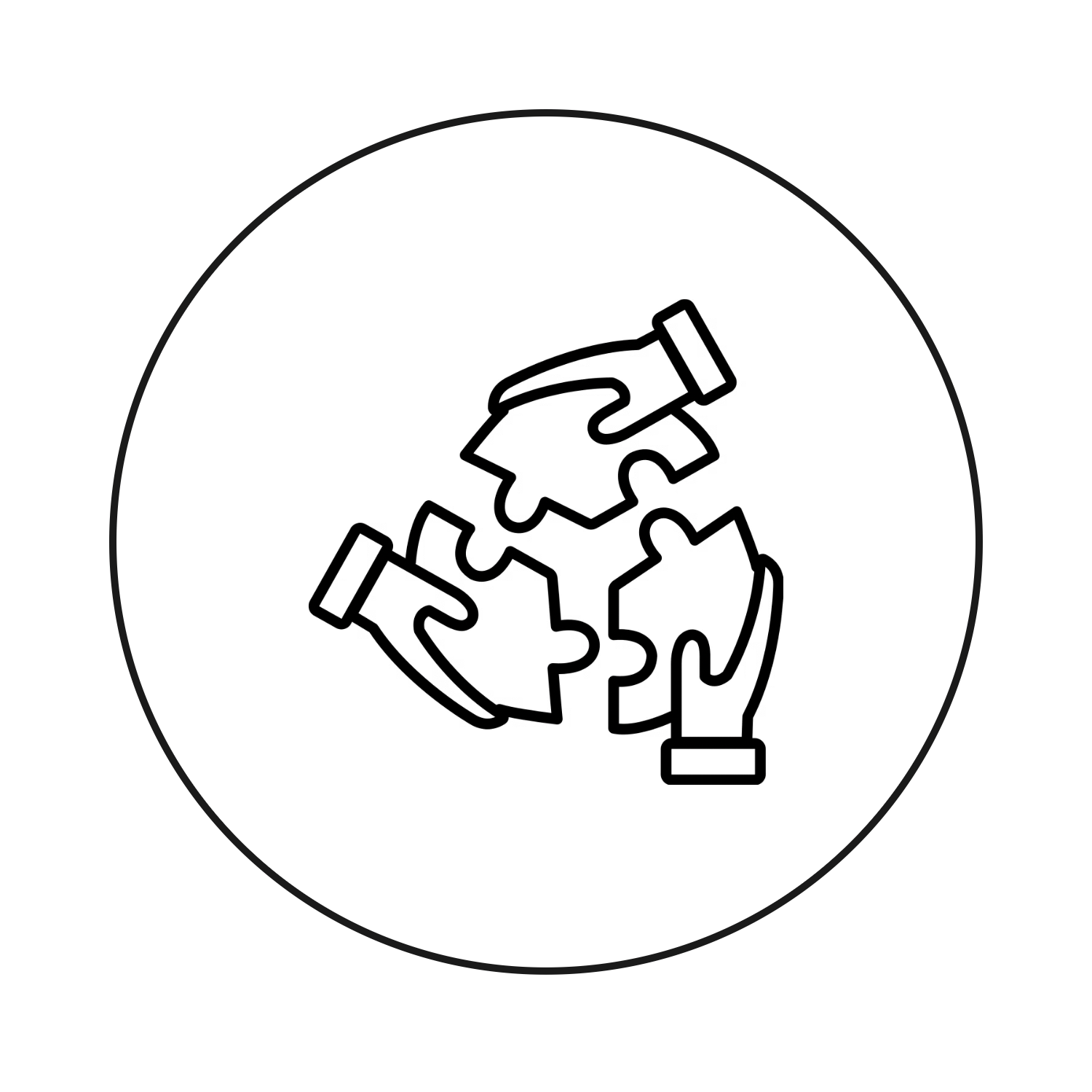 Geometric drawing of an outline square with sections divided by vertical, horizontal, and half circle lines.