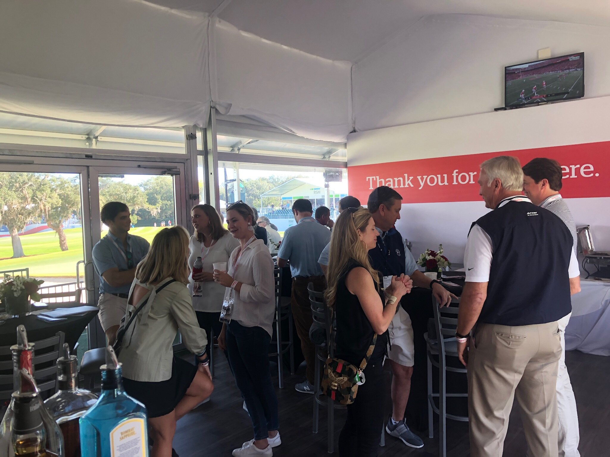 Hospitality management at the 2019 RSM Classic in St. Simons Island, Georgia