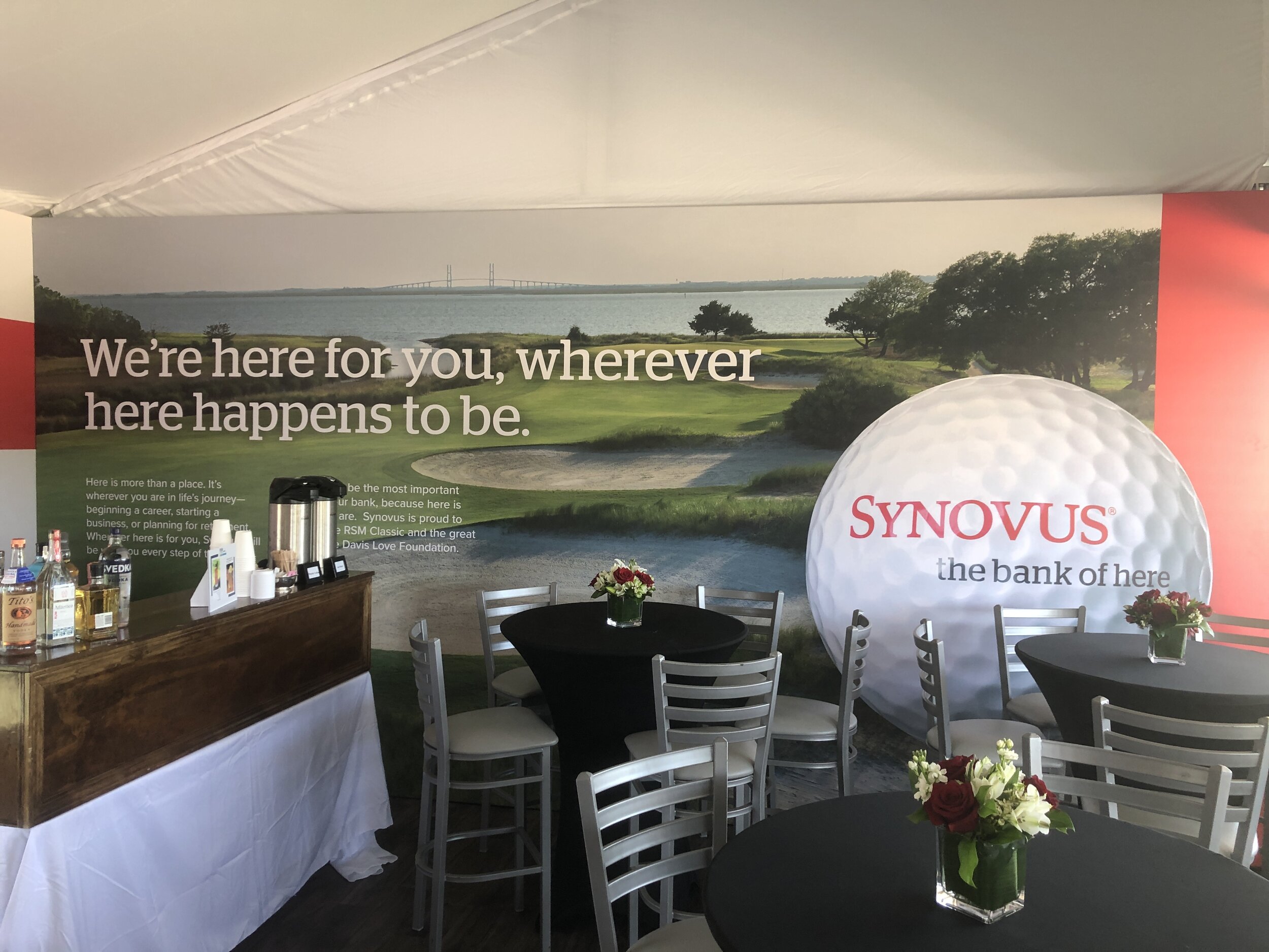 Hospitality management at the 2018 RSM Classic in St. Simons Island, Georgia