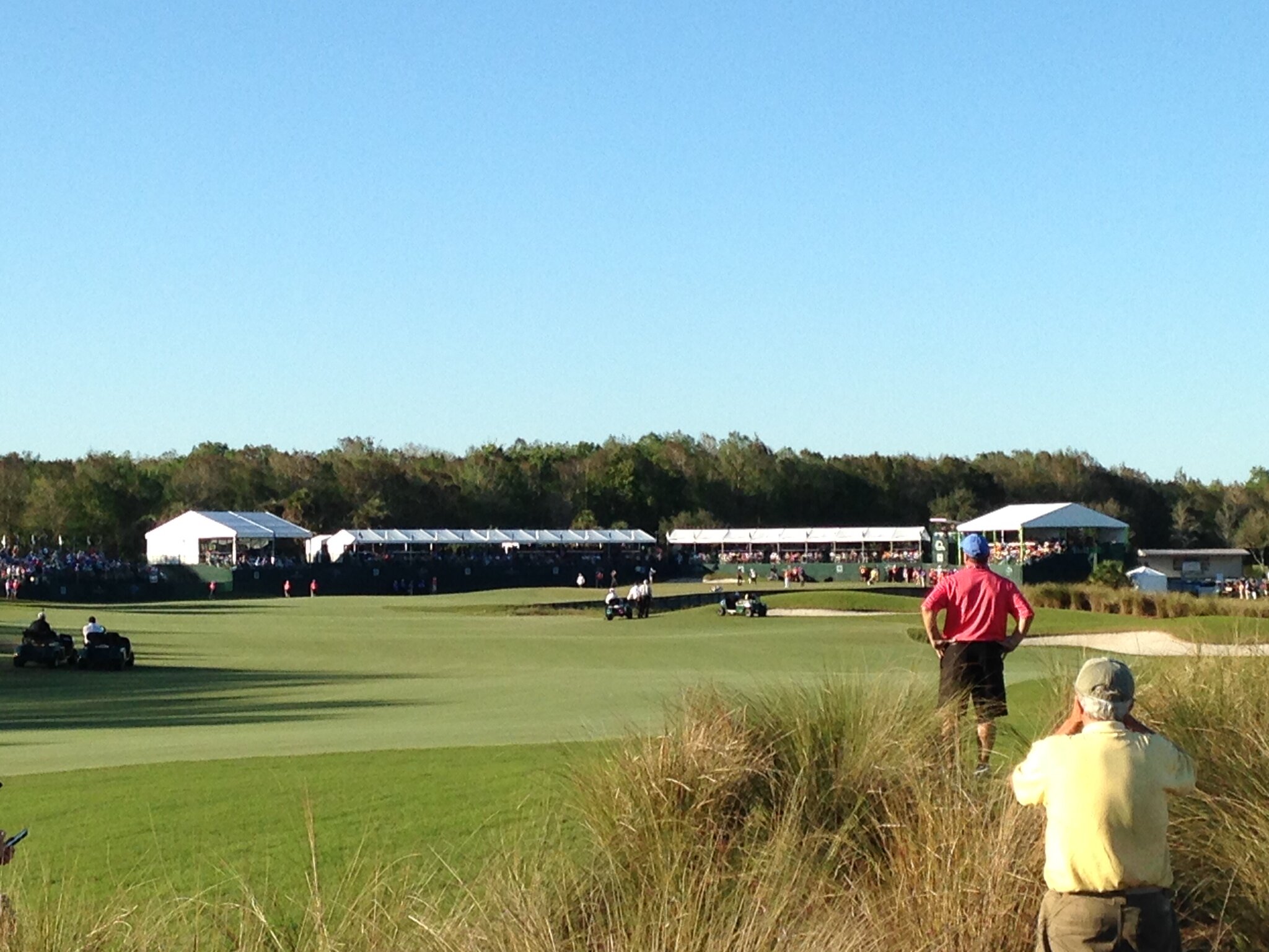 Tournament operations at the Chubb Classic (Formerly ACE Group Classic) PGA TOUR Champions tournament in Naples, Florida