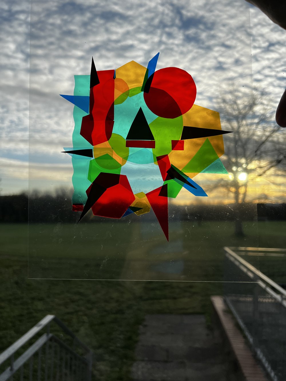 Suncatcher artwork by workshop participant, photo Fiona Grady