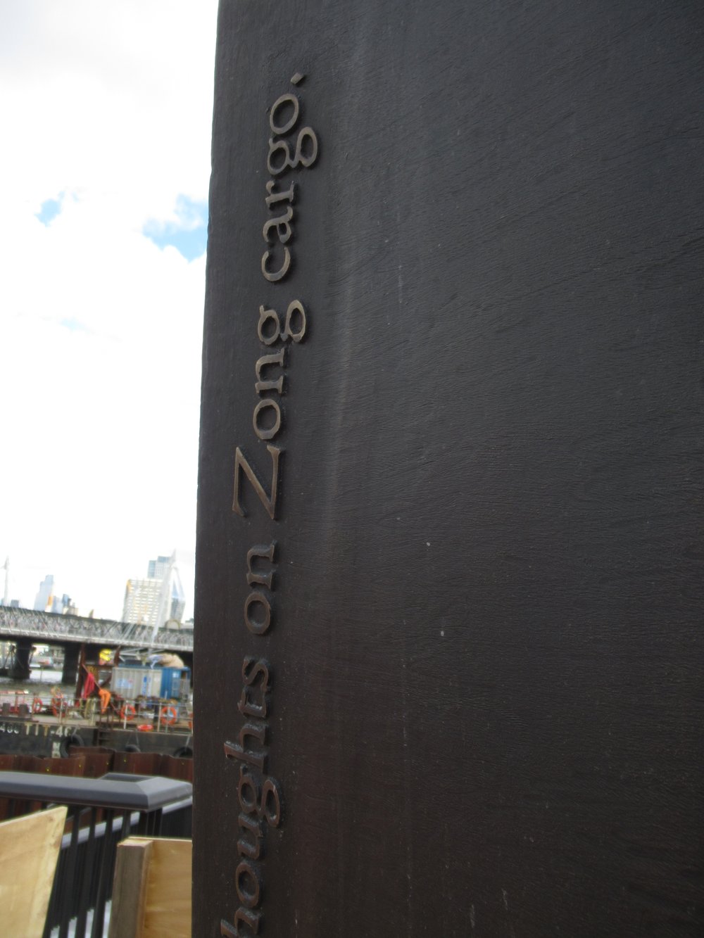 Detail of one column at Tyburn Quay