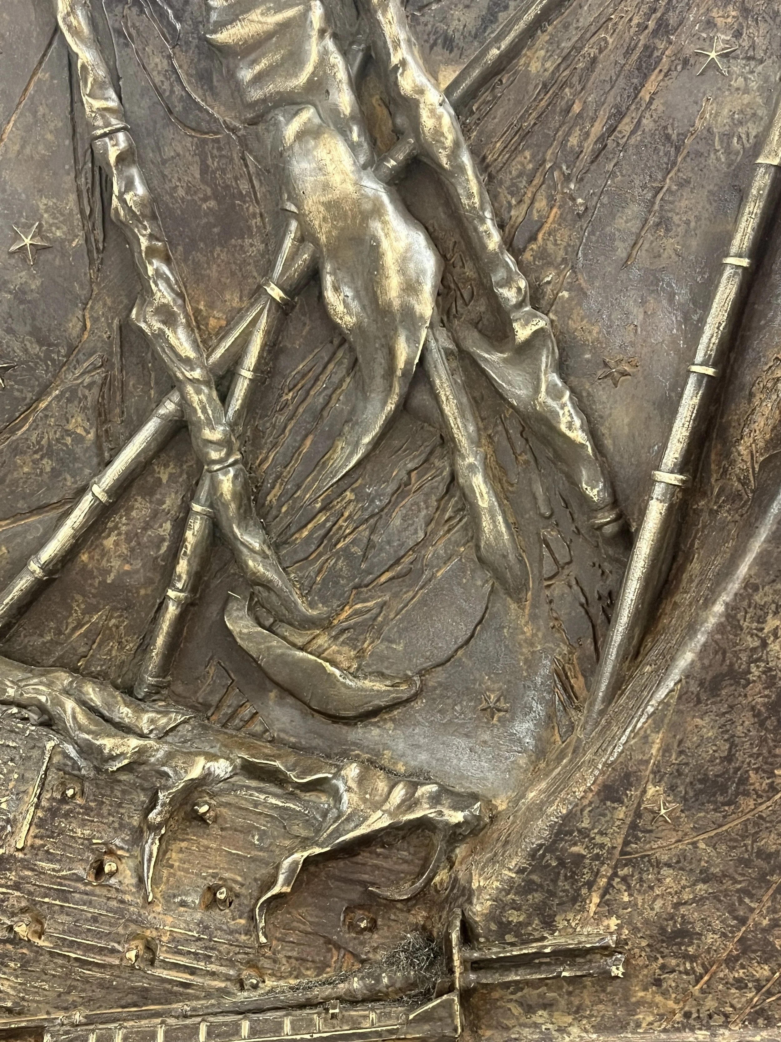 Detail of the Flat Barge, showing the old broken sailing ship cargo