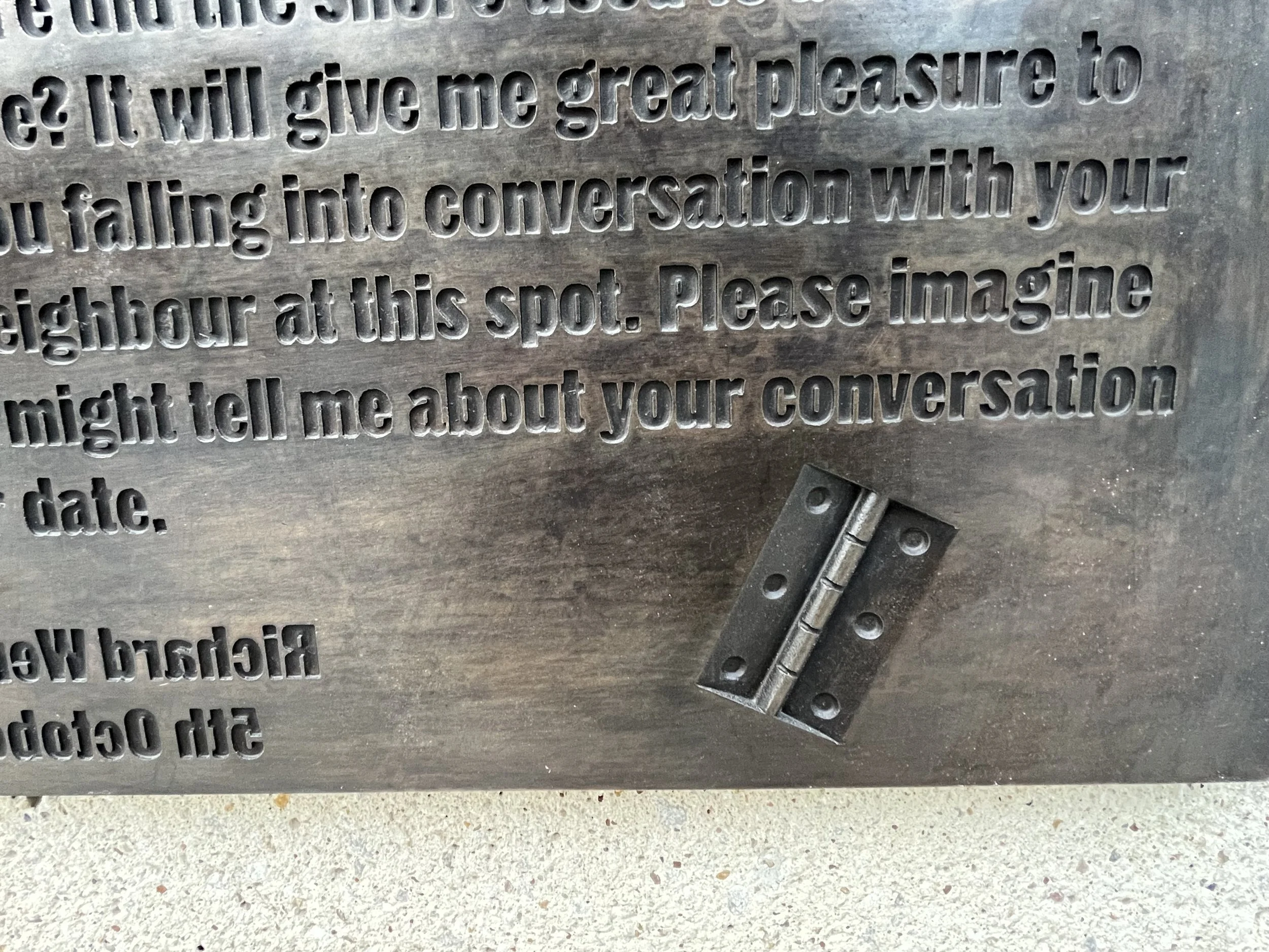 Detail of wall based plaque, Isle of Effra