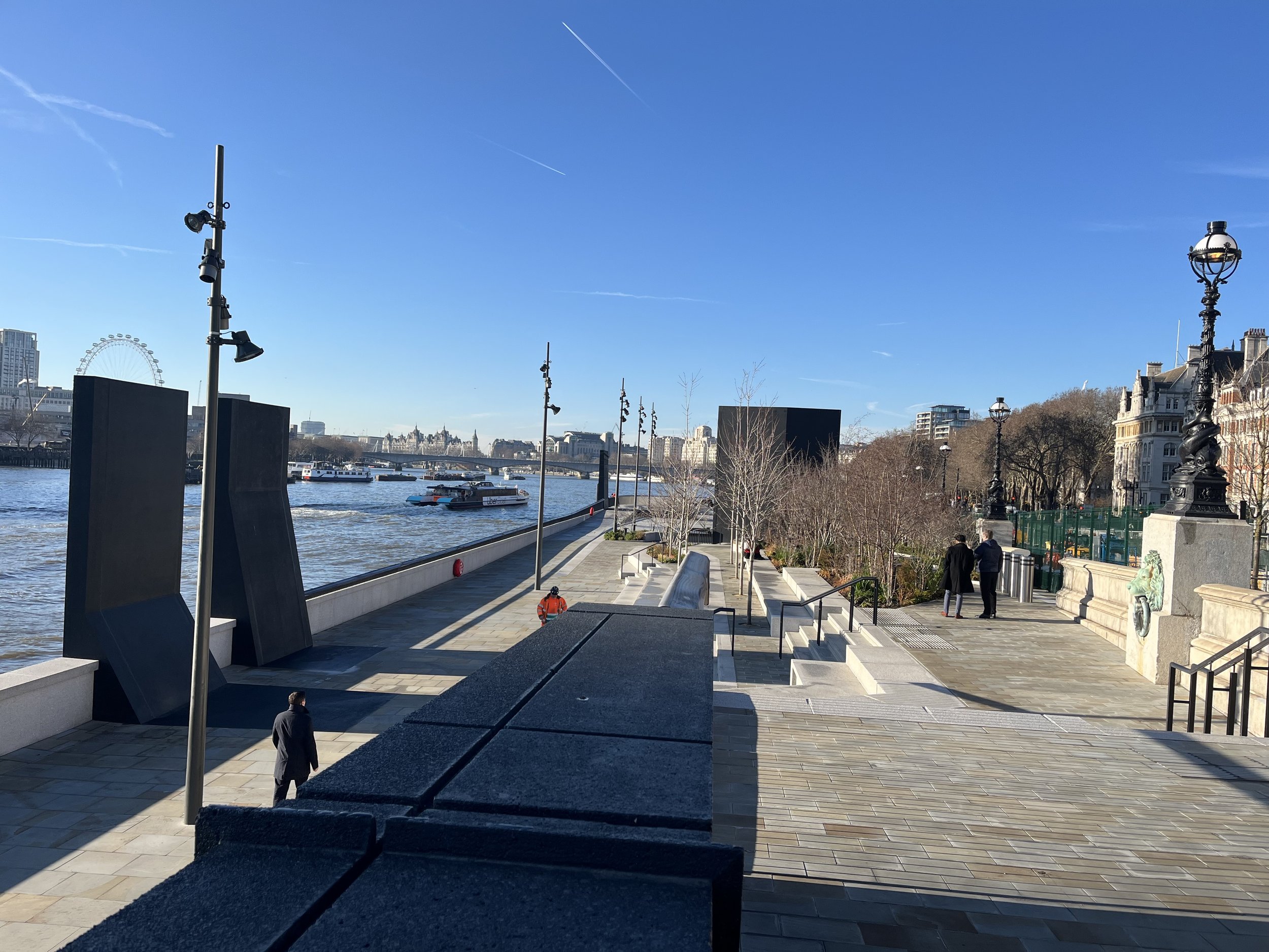 View of the site from the top of Kicker, integrated into the balustrade