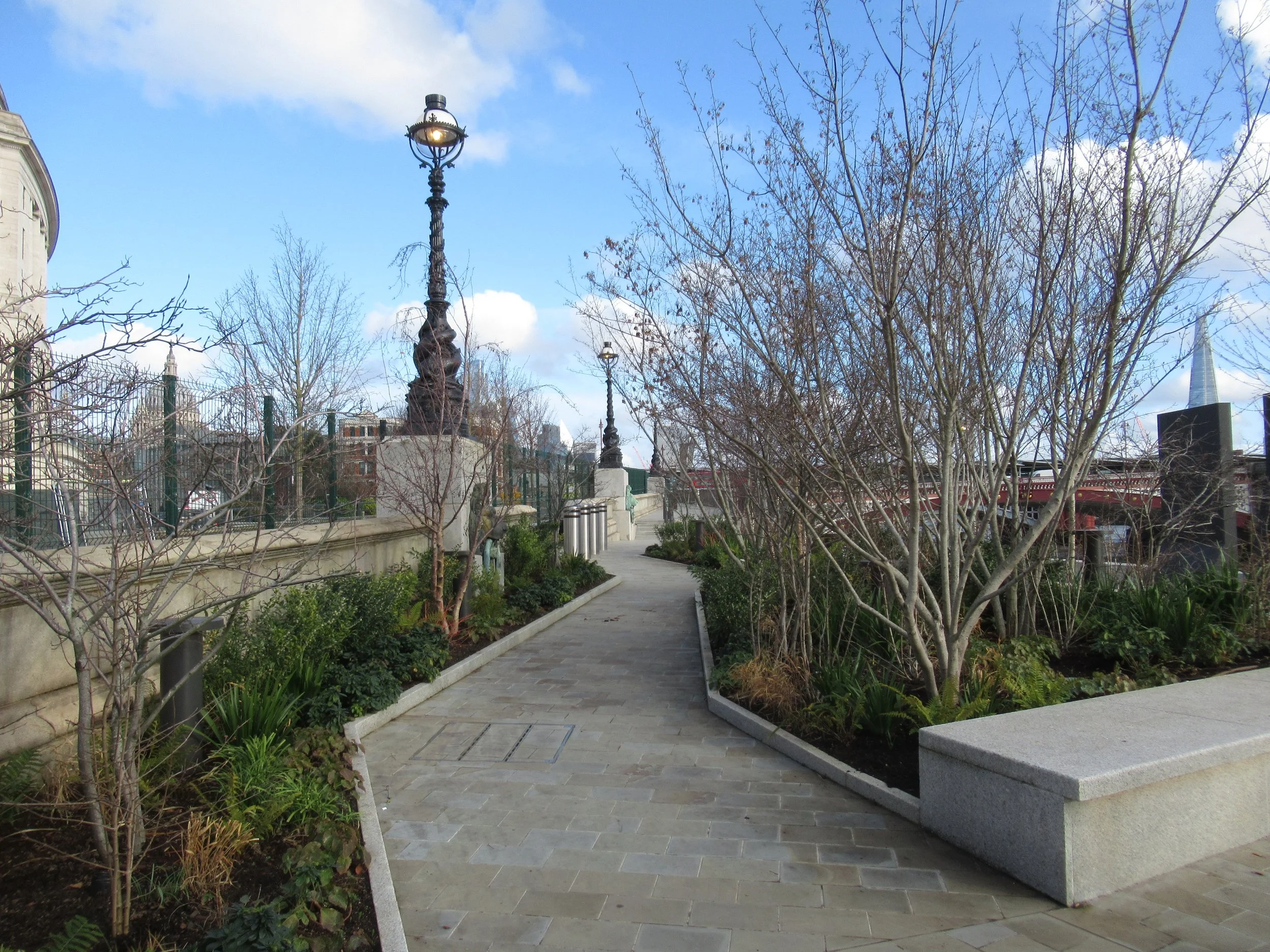 View looking east from the terraces