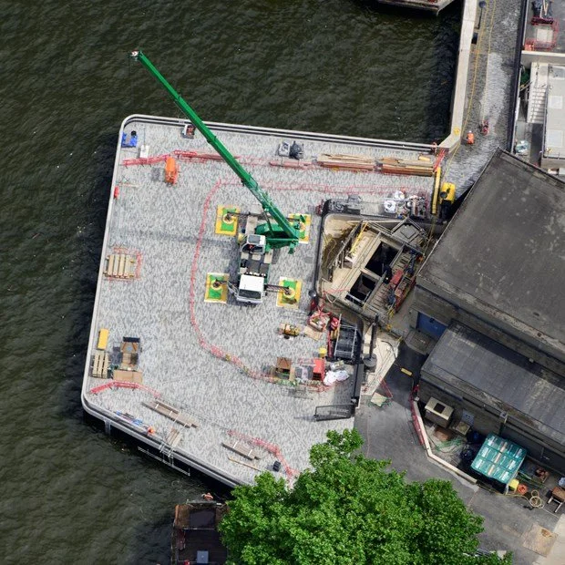 During construction, photo Tideway