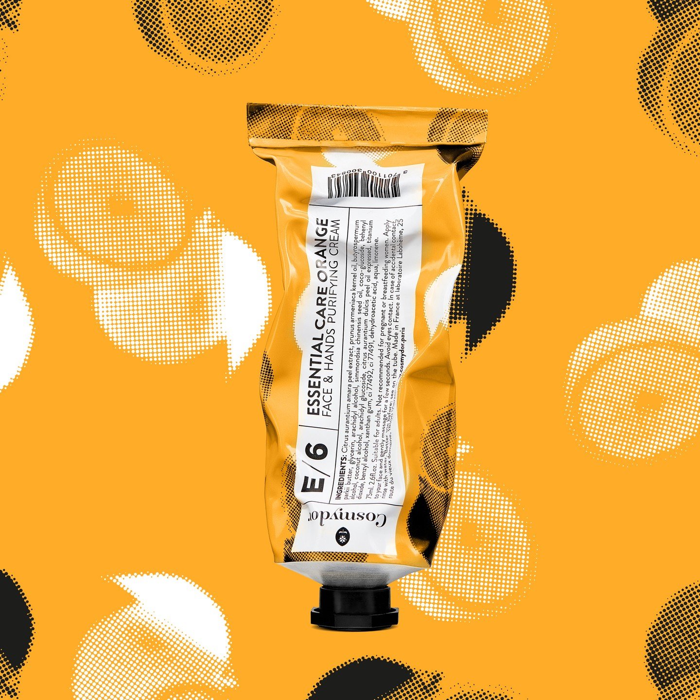 E/6 Essential Care Orange - Ultra Moisturising and Purifying Hand &amp; Face Cream

The powerful scent of (organic) orange, and a rich texture for incredible skin purifying efficacy. The high concentration in apricot kernel oil, shea butter, and jojo