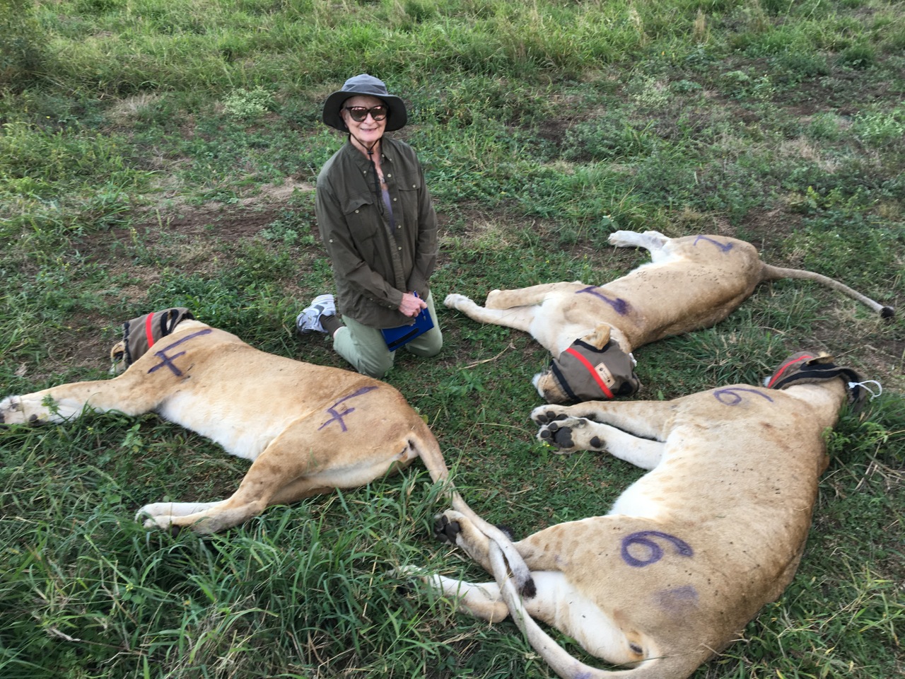 Mary Cabela with 3 of the 6 ladies from Makalali.