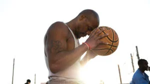 Q Ball is a documentary directed by Michael Tolajian that chronicles the season of the San Quentin Warriors basketball team that culminates with an end of season game against the front office staff of the Golden State Warriors.