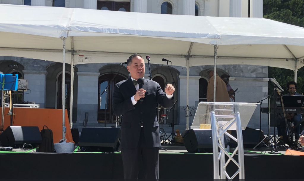 Assemblymember Phil Ting speaks about AB 1076 at Californians for Safety and Justice’s April 2019 Survivors Speak event.