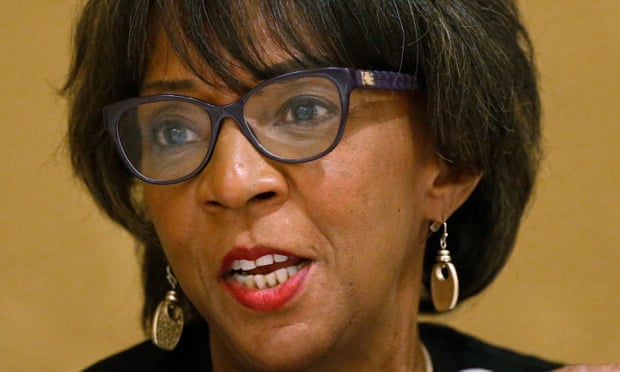 The Los Angeles county district attorney, Jackie Lacey, has continued to pursue death penalty trials despite a state moratorium on the practice. Photograph: Rick Bowmer/AP