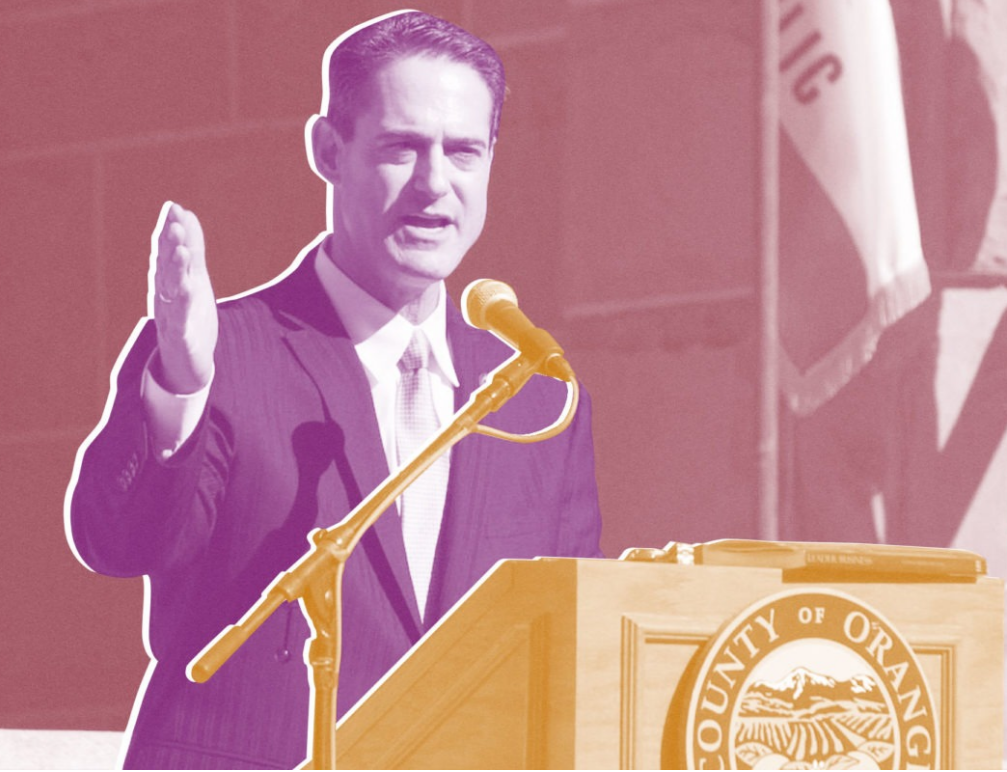 Todd Spitzer Photo illustration by Elizabeth Brown. Photo from Supervisor Todd Spitzer's Facebook.