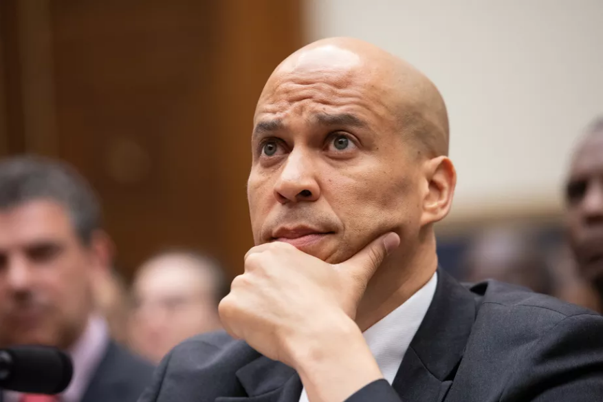Sen. Cory Booker (D-NJ) testifies in Congress about reparations. Cheriss May/NurPhoto via Getty Images