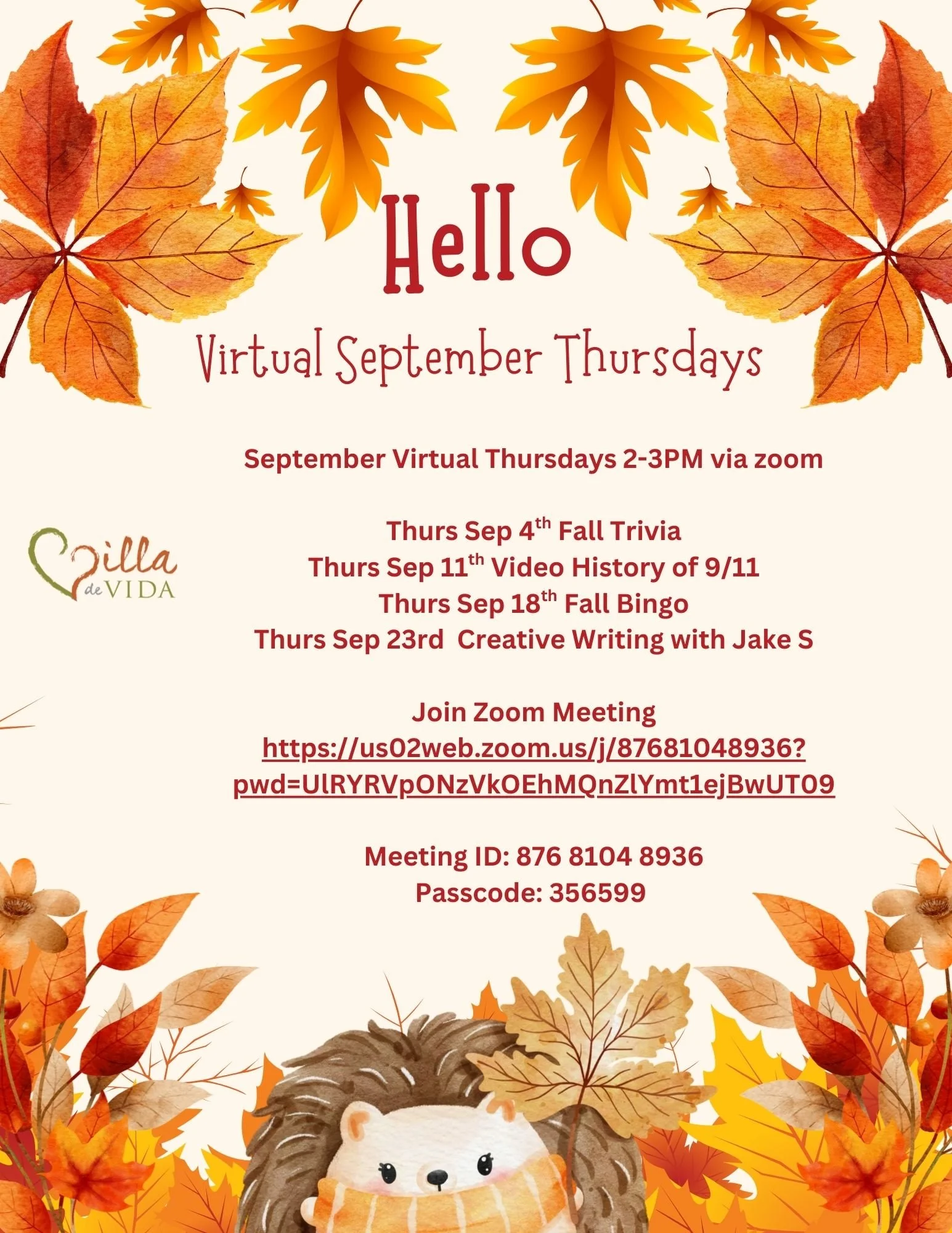 Virtual Thursday September