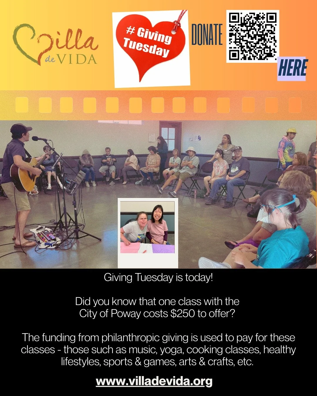 Giving Tuesday at Villa de Vida... help us fund a class for our community! Donate here: https://www.pinwheel.us/donate/giving-tuesday-2025