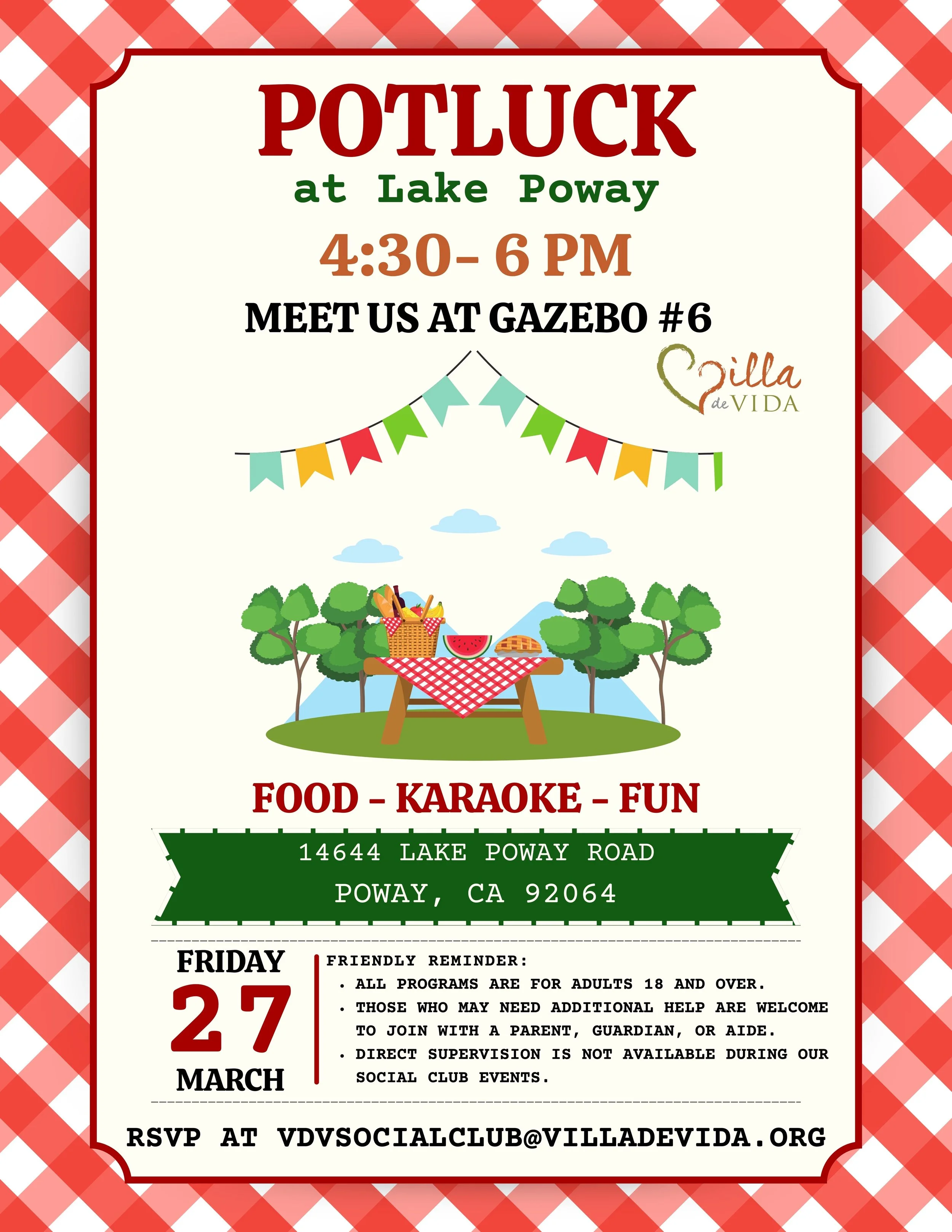 Potluck at Lake Poway