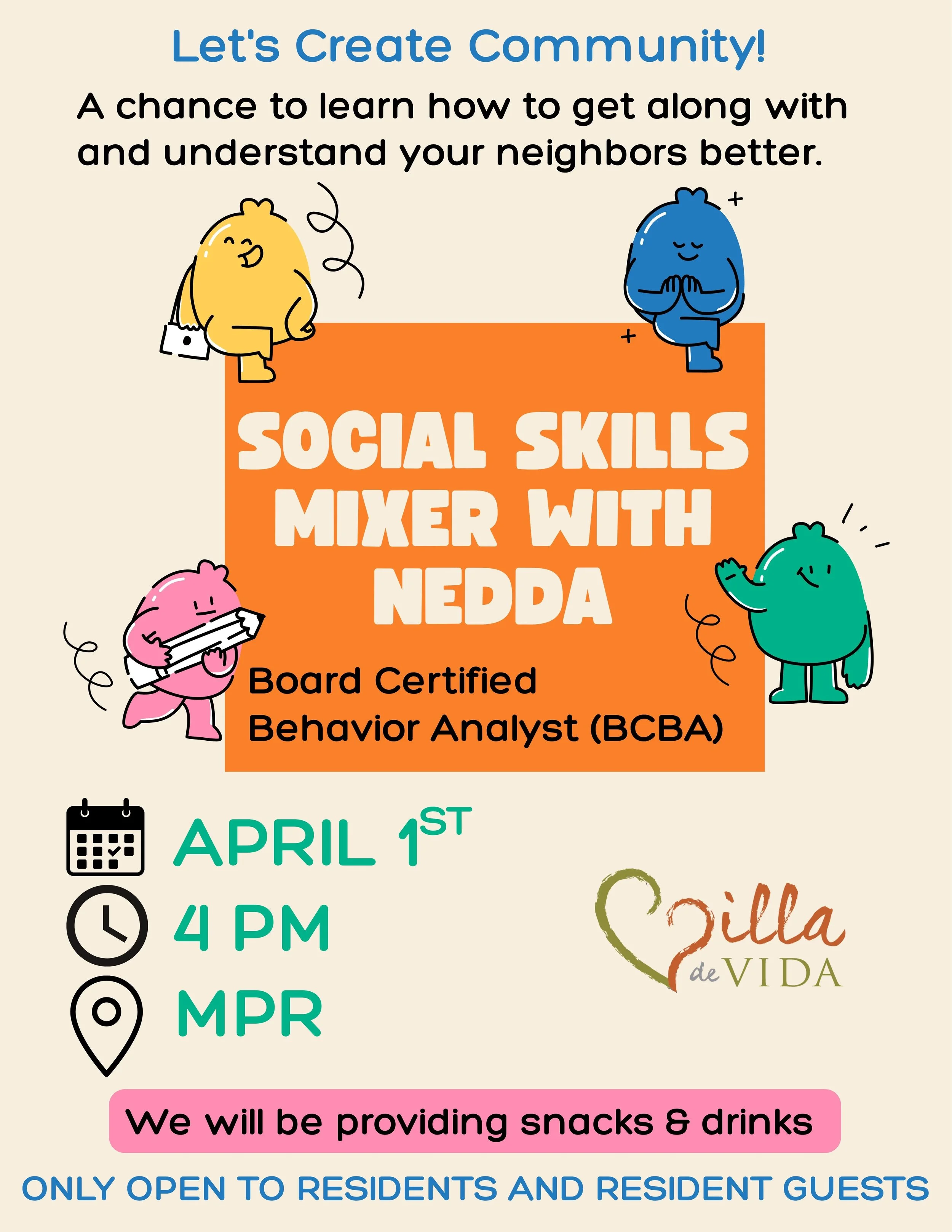 Social Skills Mixer with Nedda 