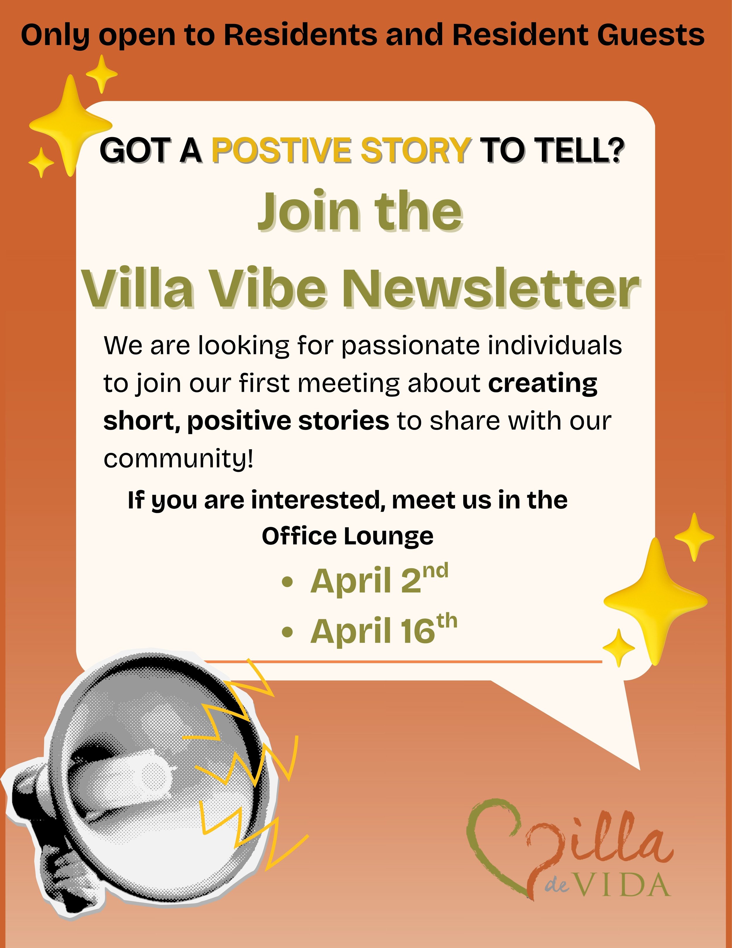 Villa Vibe Newsletter 