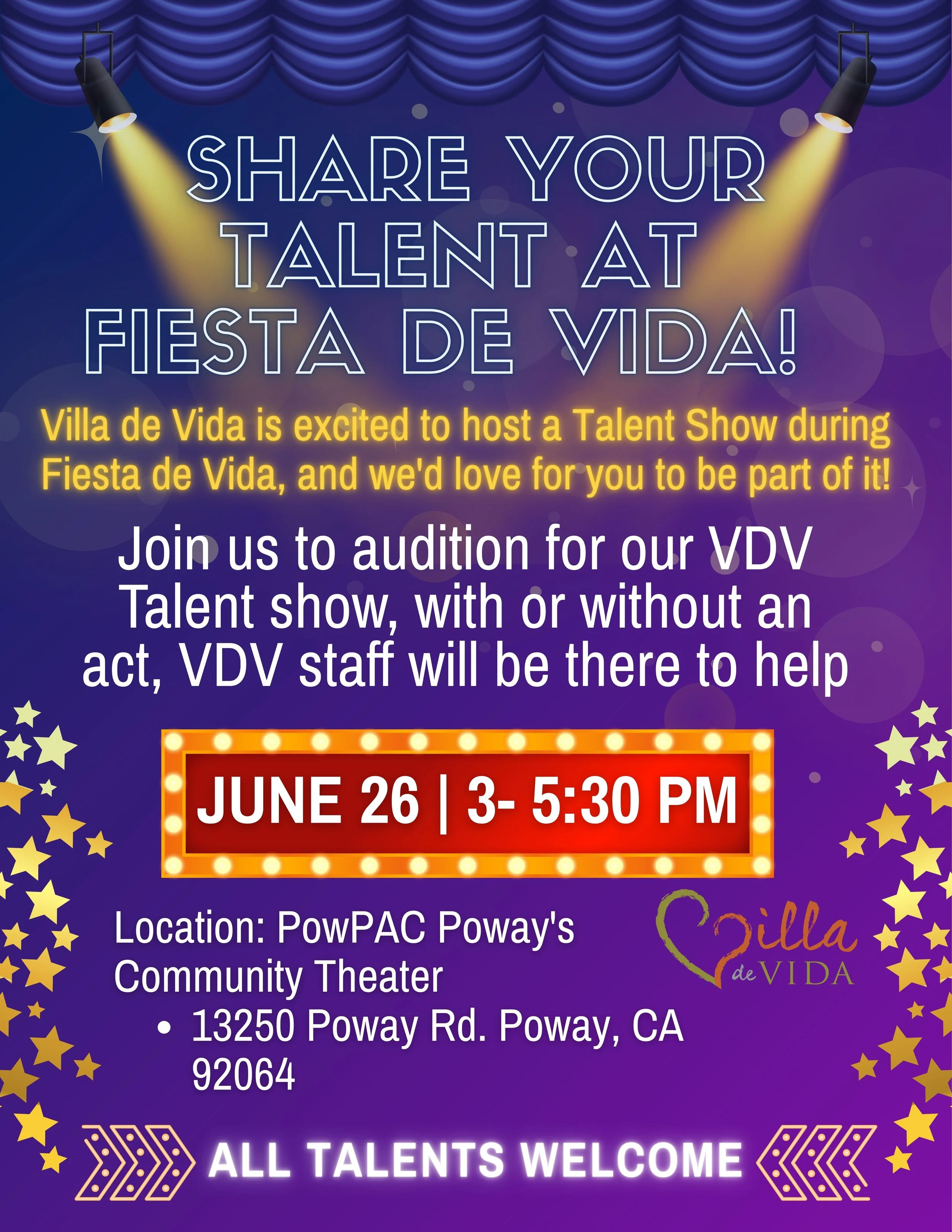 Auditions for Fiesta de Vida Talent Show