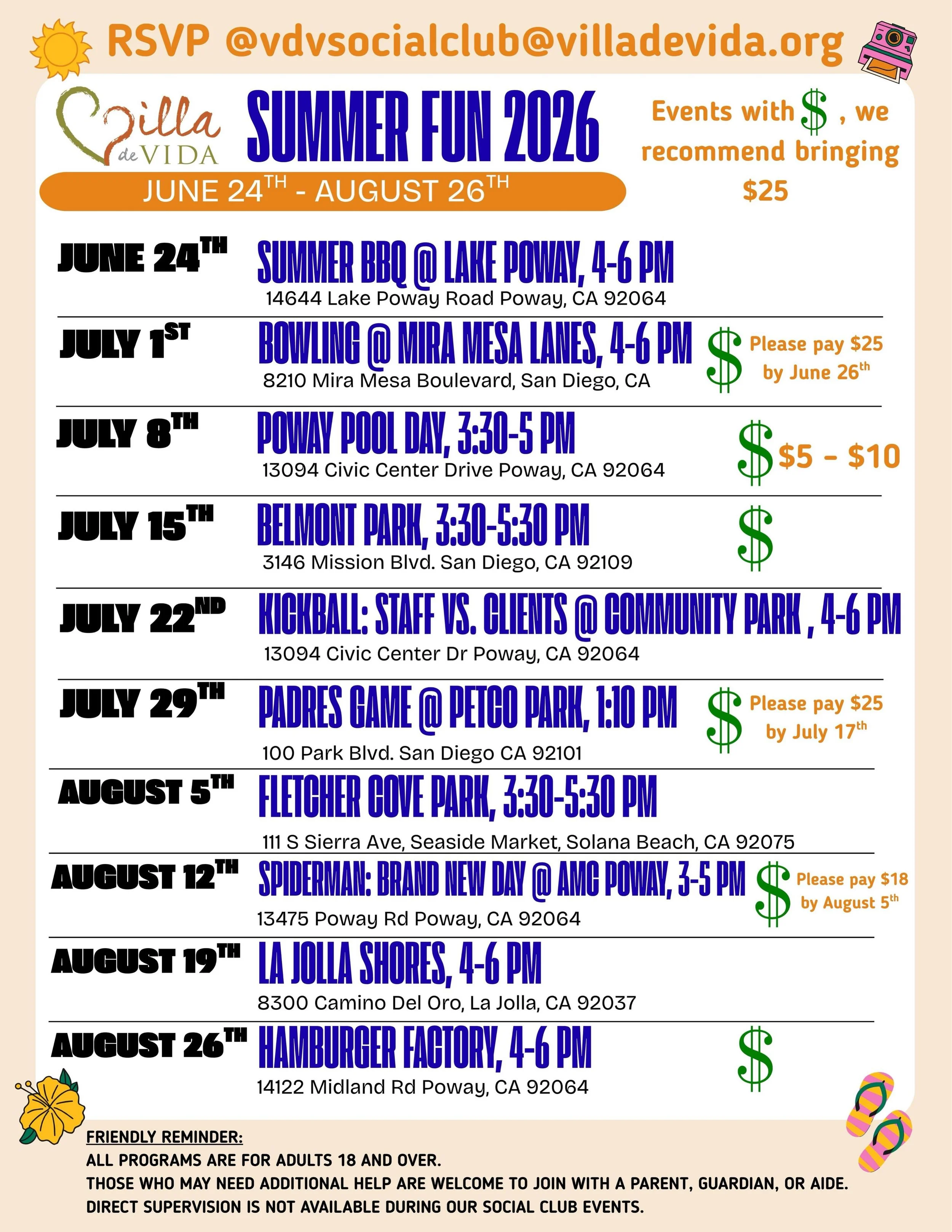 Summer Fun 2026 😎☀️⛱️🏝️

We all have been waiting to soak up some sun, relax at the beach, and hang out with our peers. 

Summer Fun is finally here with opportunities to make amazing memories 🧡 

Will you be joining us this summer? ☀️