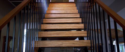 This staircase is a true melding of craftsmanship and artistry. So beautifully designed, these steps are now a stunning focal point for the home.