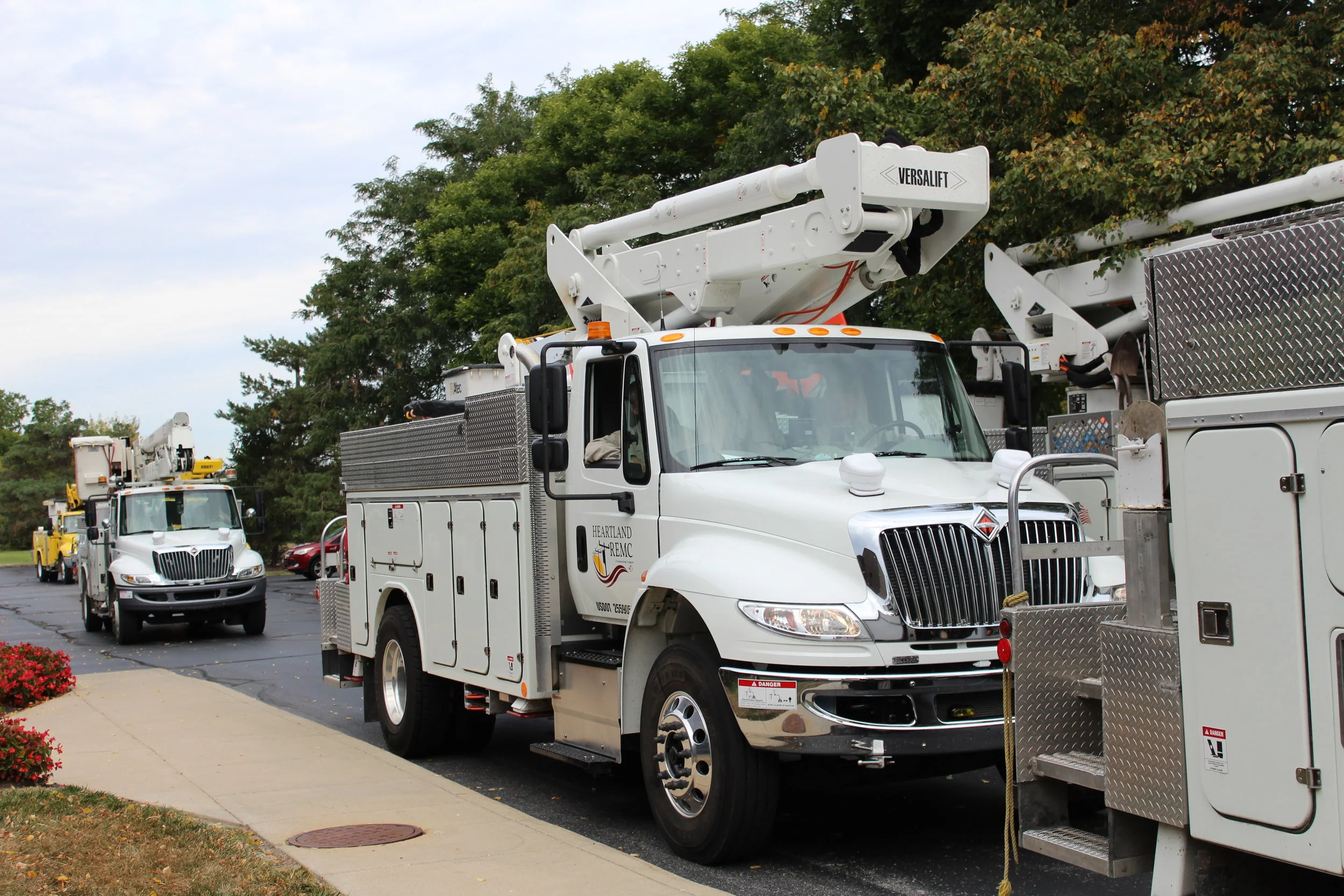 A Heartland REMC line truck in the convoy of Indiana and Michigan Electric Cooperatives heading to Georgia to help restore power after Hurricane Irma.