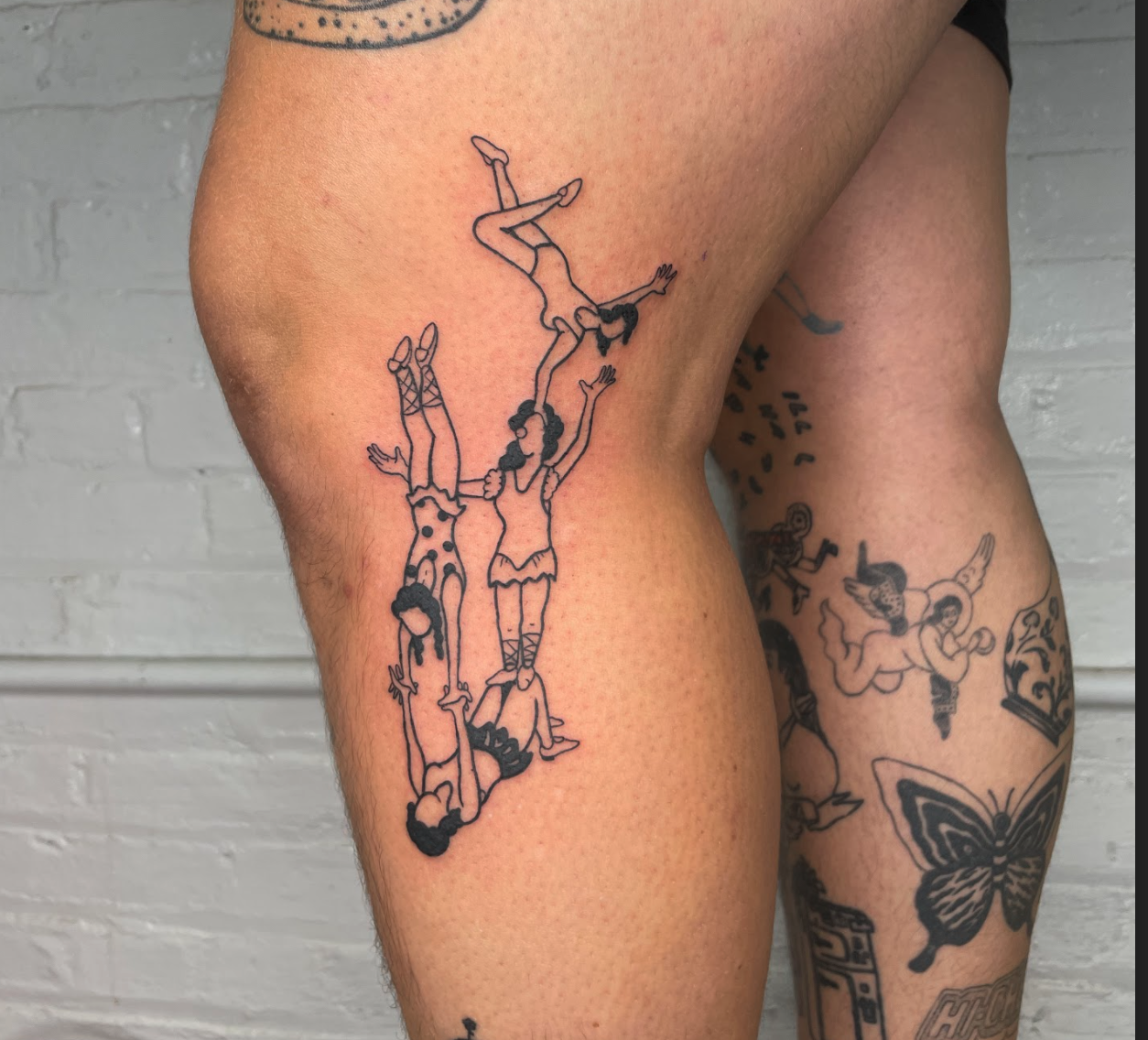Don Quixote inspired watercolor style tattoo on the