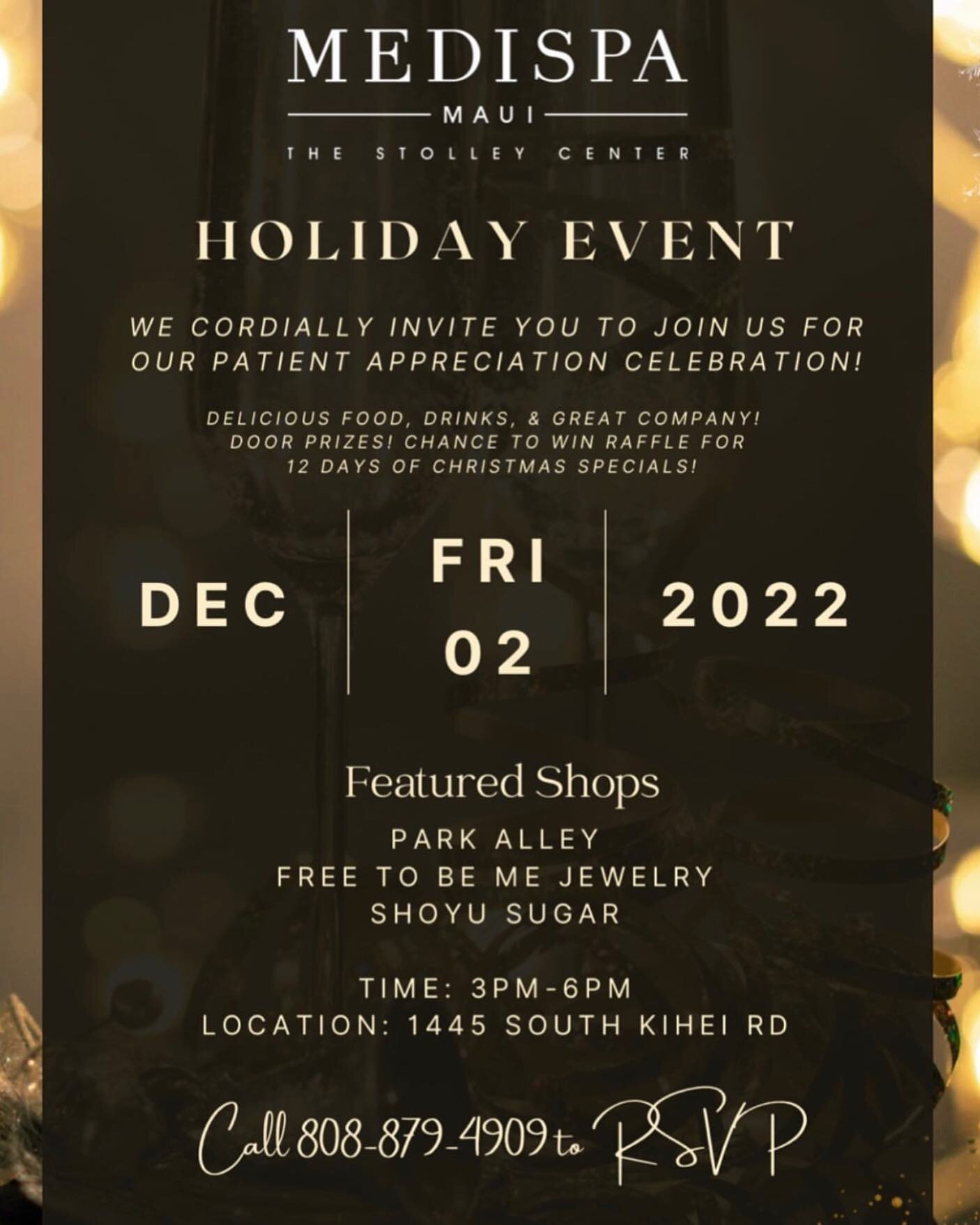 Check us out this Friday! @shoyusugarhawaii @freetobemejewelry 🍾👗💕💍