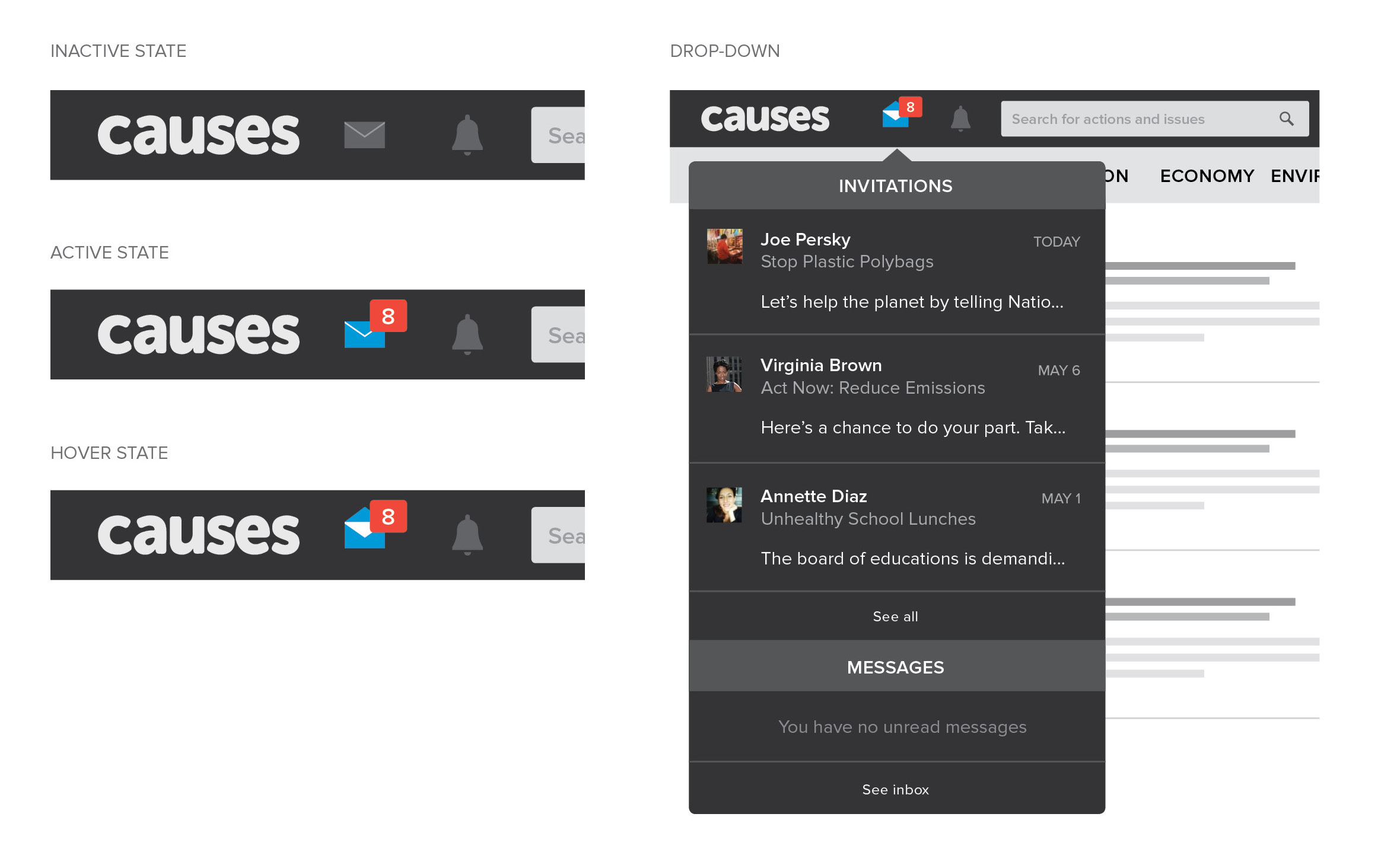 Notifications UI