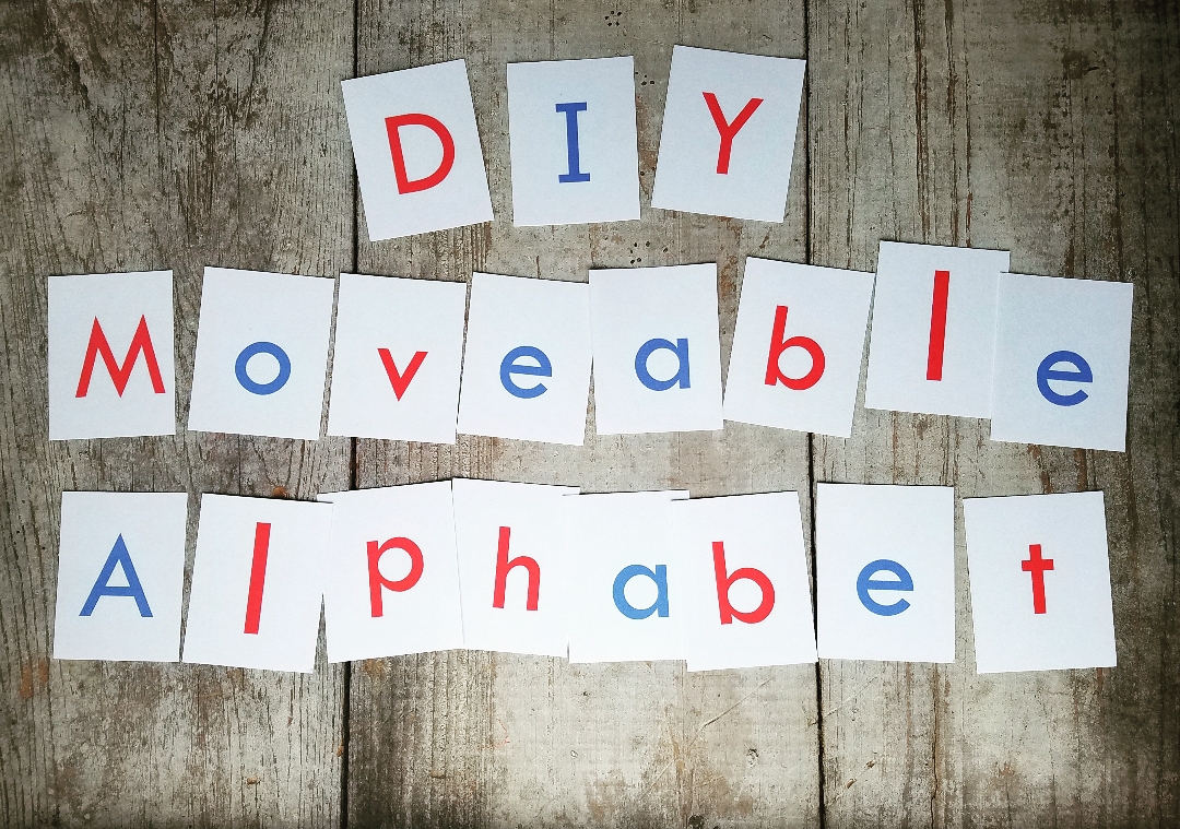 Montessori Moveable Alphabet Print (with instructions)