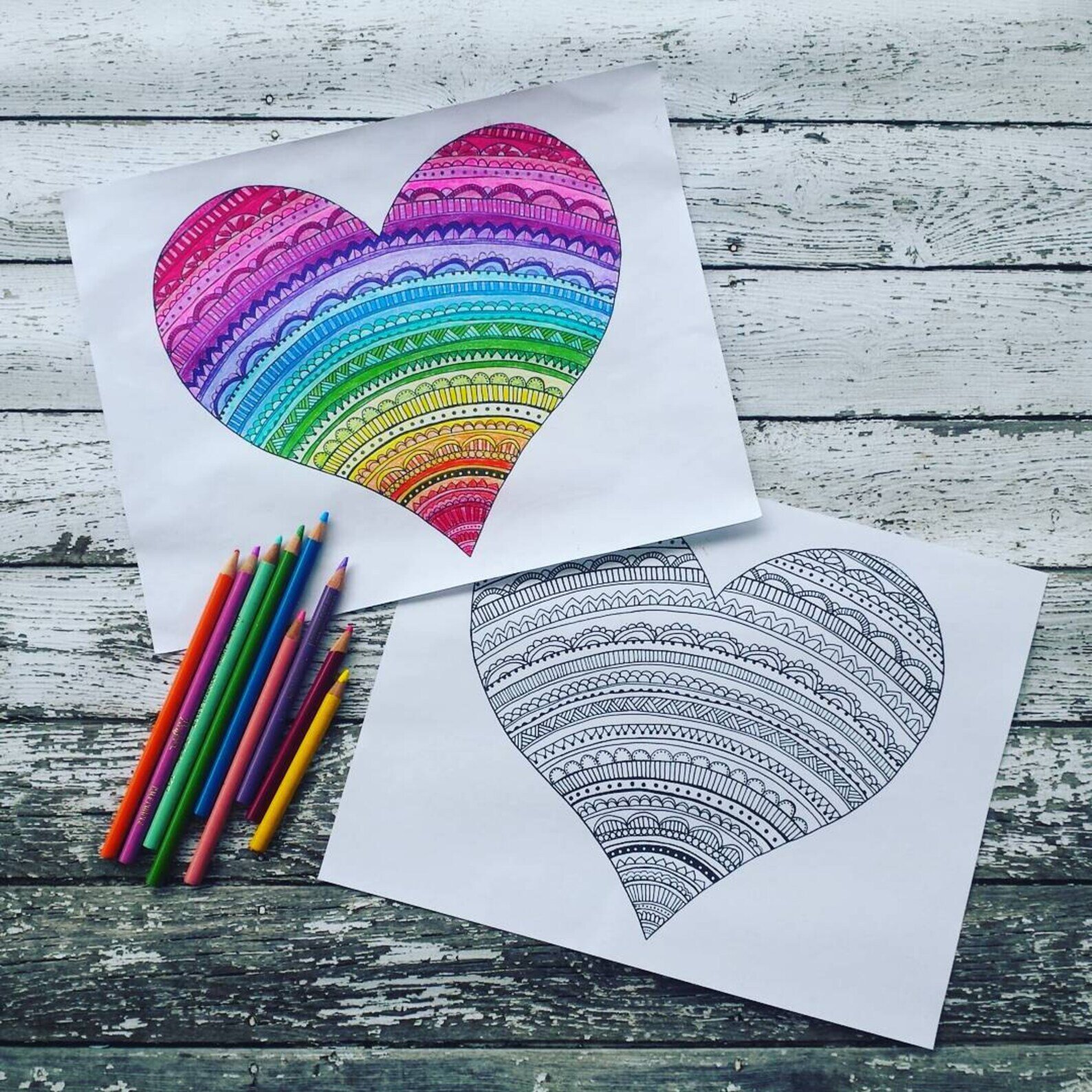 Heart Coloring Page — Stephanie Hathaway Designs